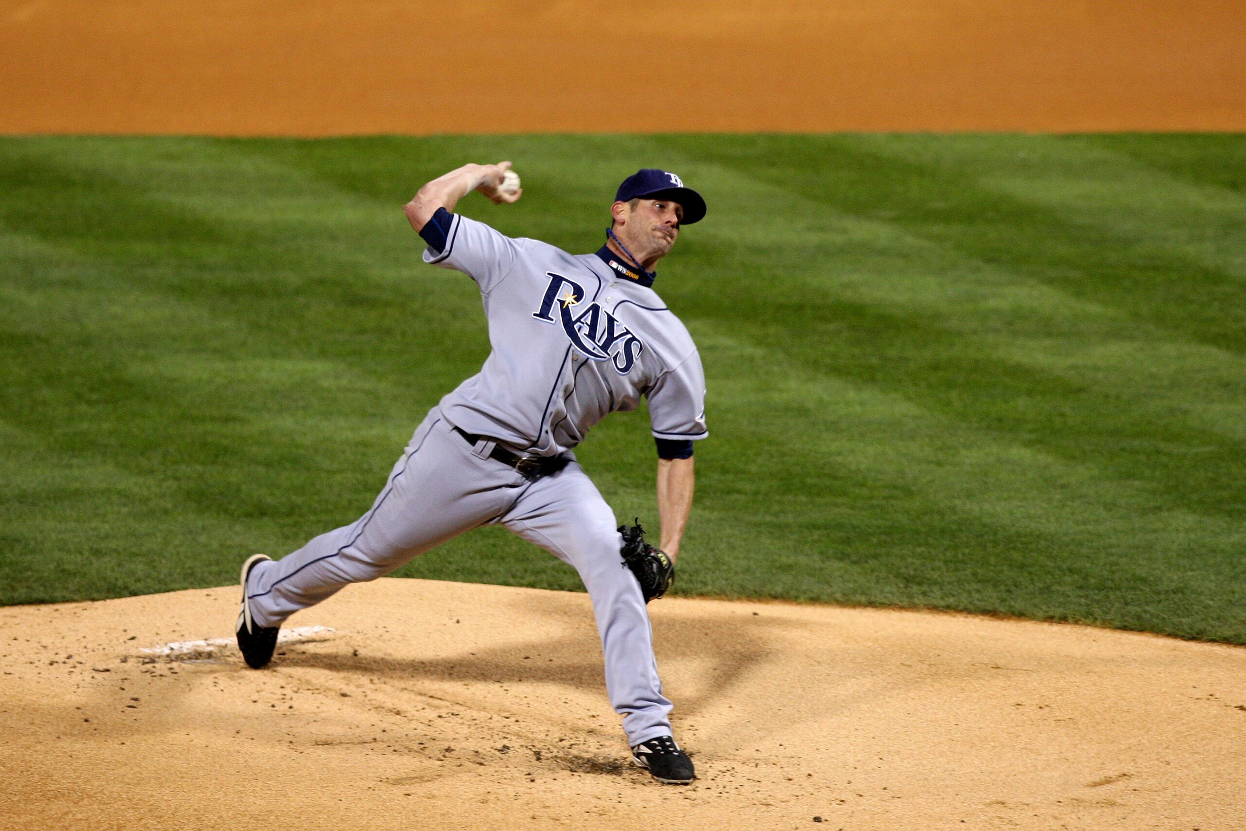 PHILADELPHIA - OCTOBER 29:  Grant Balfour #50 of the Tampa Bay Rays throws a pitch against the Philadelphia Phillies during the continuation of game five of the 2008 MLB World Series on October 29, 2008 at Citizens Bank Park in Philadelphia, Pennsylvania.