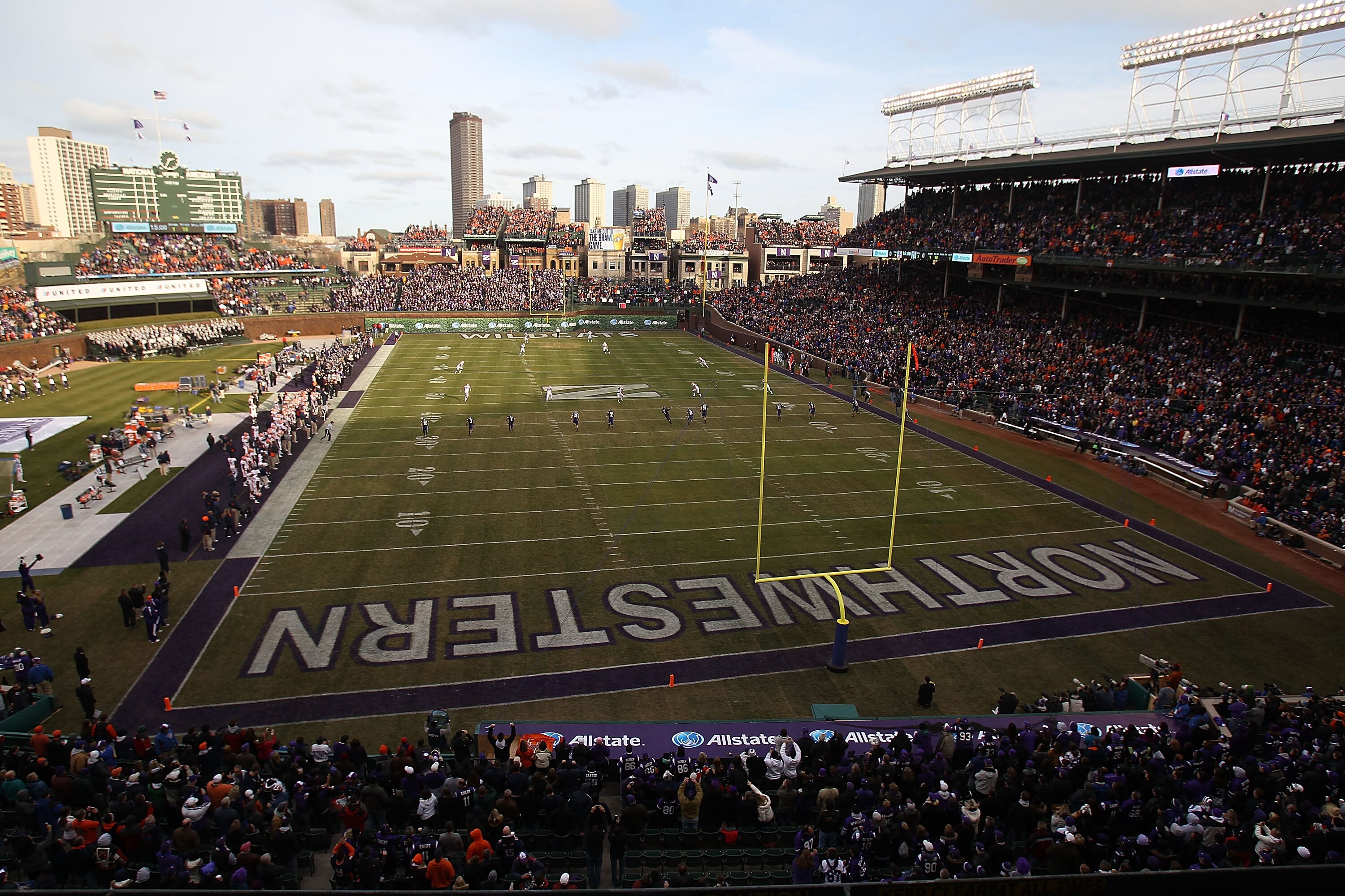 CHICAGO, IL - NOVEMBER 20: A general view as the Northwestern Wildcats take on the Illinois Fighting Illini during a game played at Wrigley Field on November 20, 2010 in Chicago, Illinois. Illinois defeated Northwestern 48-27. (Photo by Jonathan Daniel/Ge