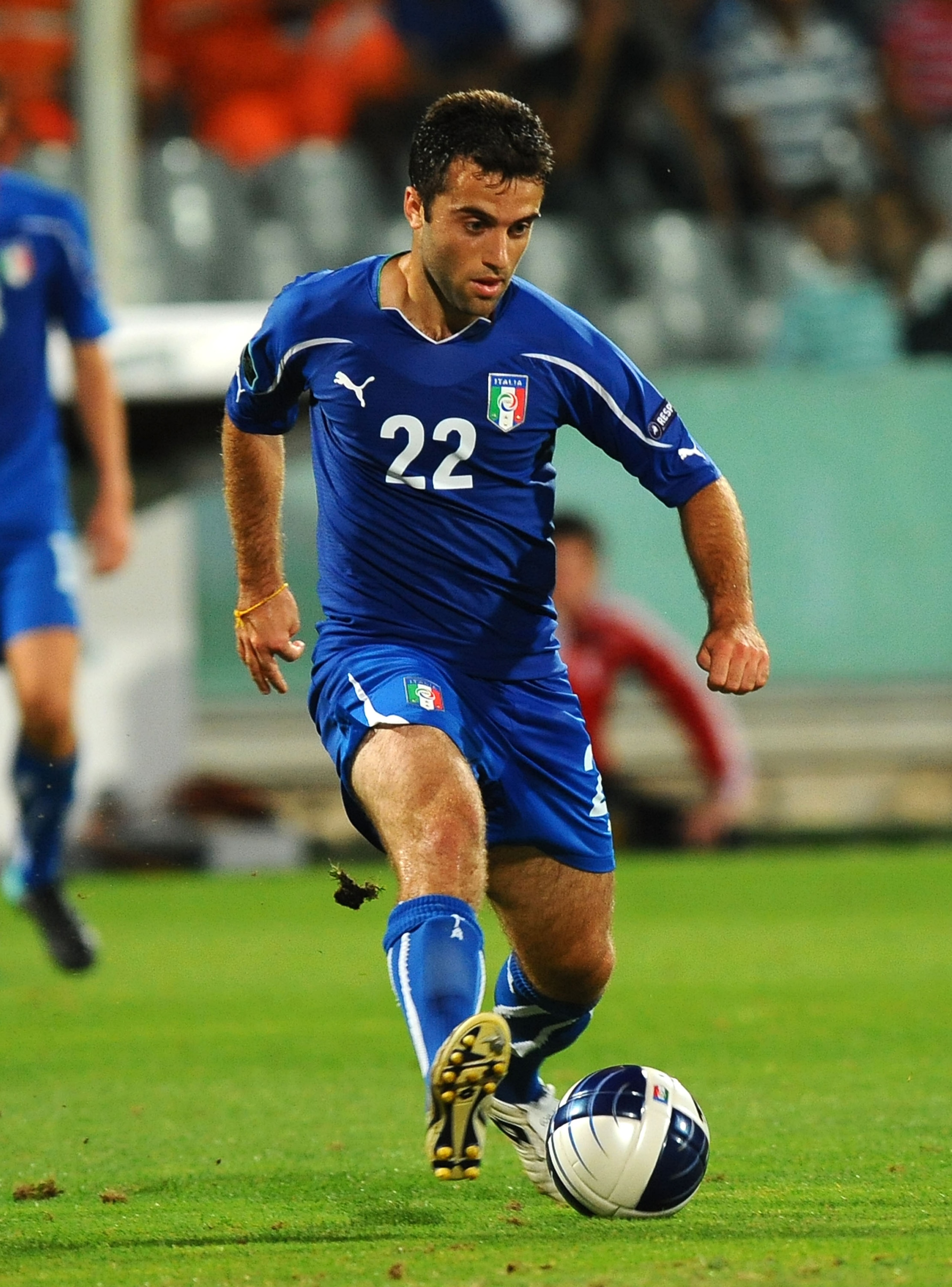 FLORENCE, ITALY - SEPTEMBER 07: Giuseppe Rossi  of Italy in action during the Euro 2012 qualifying match between Italy and Faroe Islands at Stadio Artemio Franchi on September 7, 2010 in Florence, Italy. (Photo by Massimo Cebrelli/Getty Images)