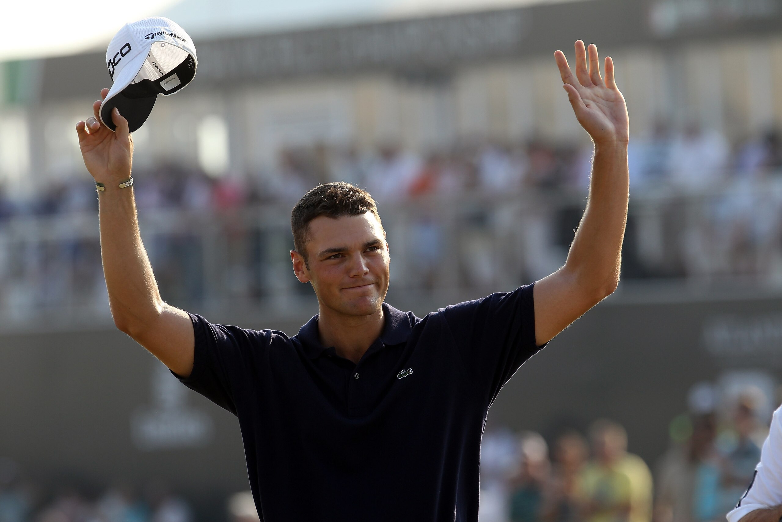 DUBAI, UNITED ARAB EMIRATES - NOVEMBER 28: Martin Kaymer of Germany celebrates securing the Race to Dubai Trophy on the 18th green during the final round of the Dubai World Championship on the Earth Course at Jumeirah Golf Estates on November 28, 2010 in DUBAI, UNITED ARAB EMIRATES - NOVEMBER 28: Martin Kaymer of Germany celebrates securing the Race to Dubai Trophy on the 18th green during the final round of the Dubai World Championship on the Earth Course at Jumeirah Golf Estates on November 28, 2010 in