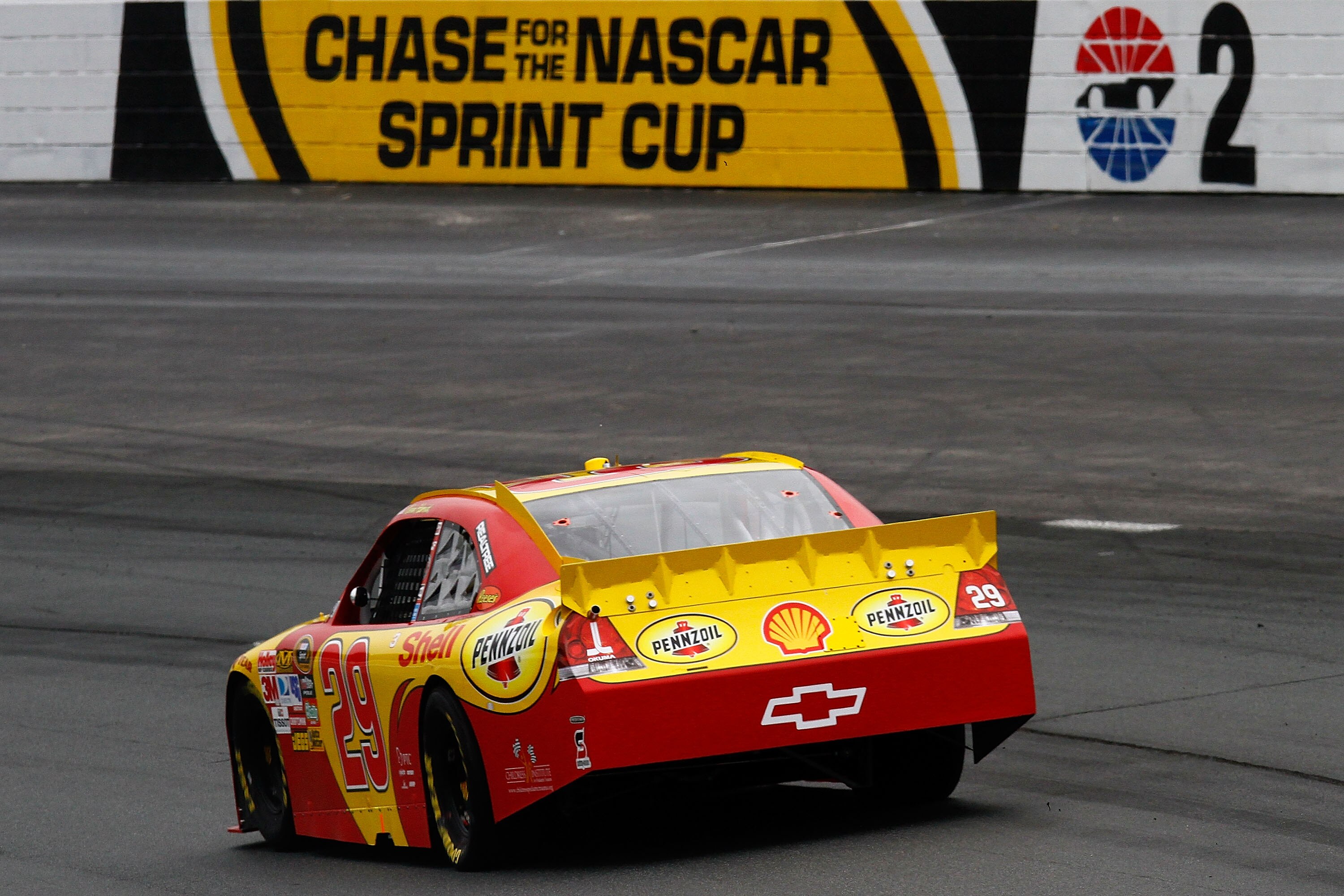 LOUDON, NH - SEPTEMBER 17:  Kevin Harvick, driver of the #29 Shell/Pennzoil Chevrolet, drives on track during practice for the NASCAR Sprint Cup Series Sylvania 300 at New Hampshire Motor Speedway on September 17, 2010 in Loudon, New Hampshire.  (Photo by