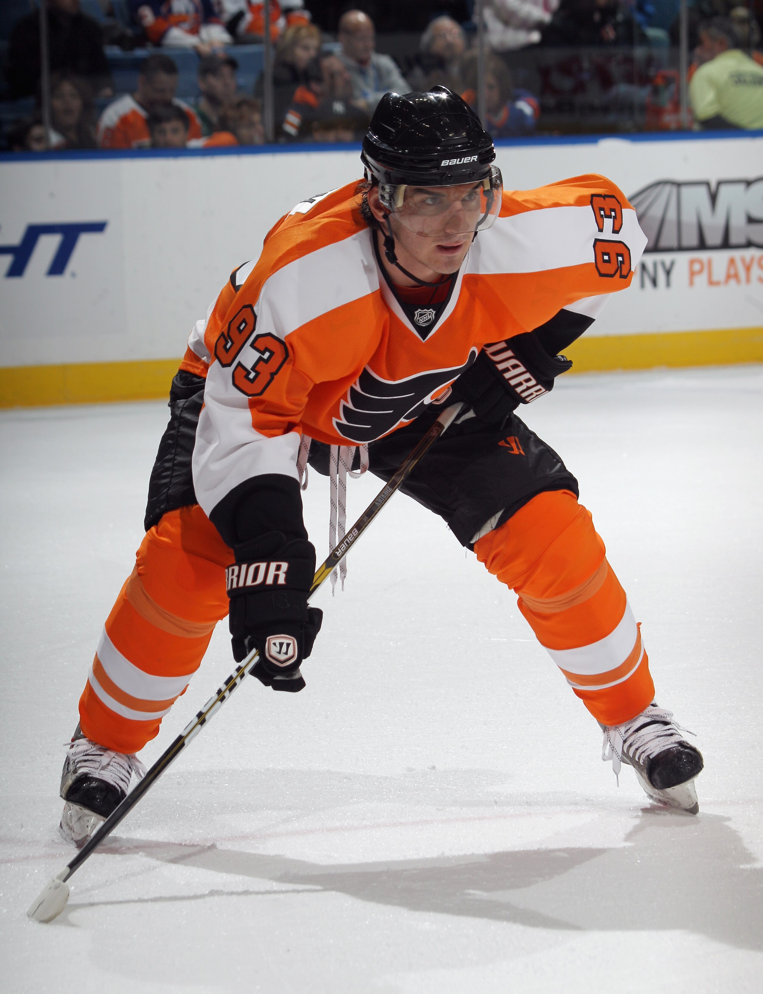 UNIONDALE, NY - DECEMBER 05: Nikolay Zherdev #93 of the Philadelphia Flyers skates against the New York Islanders at the Nassau Coliseum on December 5, 2010 in Uniondale, New York. (Photo by Bruce Bennett/Getty Images) UNIONDALE, NY - DECEMBER 05: Nikolay Zherdev #93 of the Philadelphia Flyers skates against the New York Islanders at the Nassau Coliseum on December 5, 2010 in Uniondale, New York. (Photo by Bruce Bennett/Getty Images)