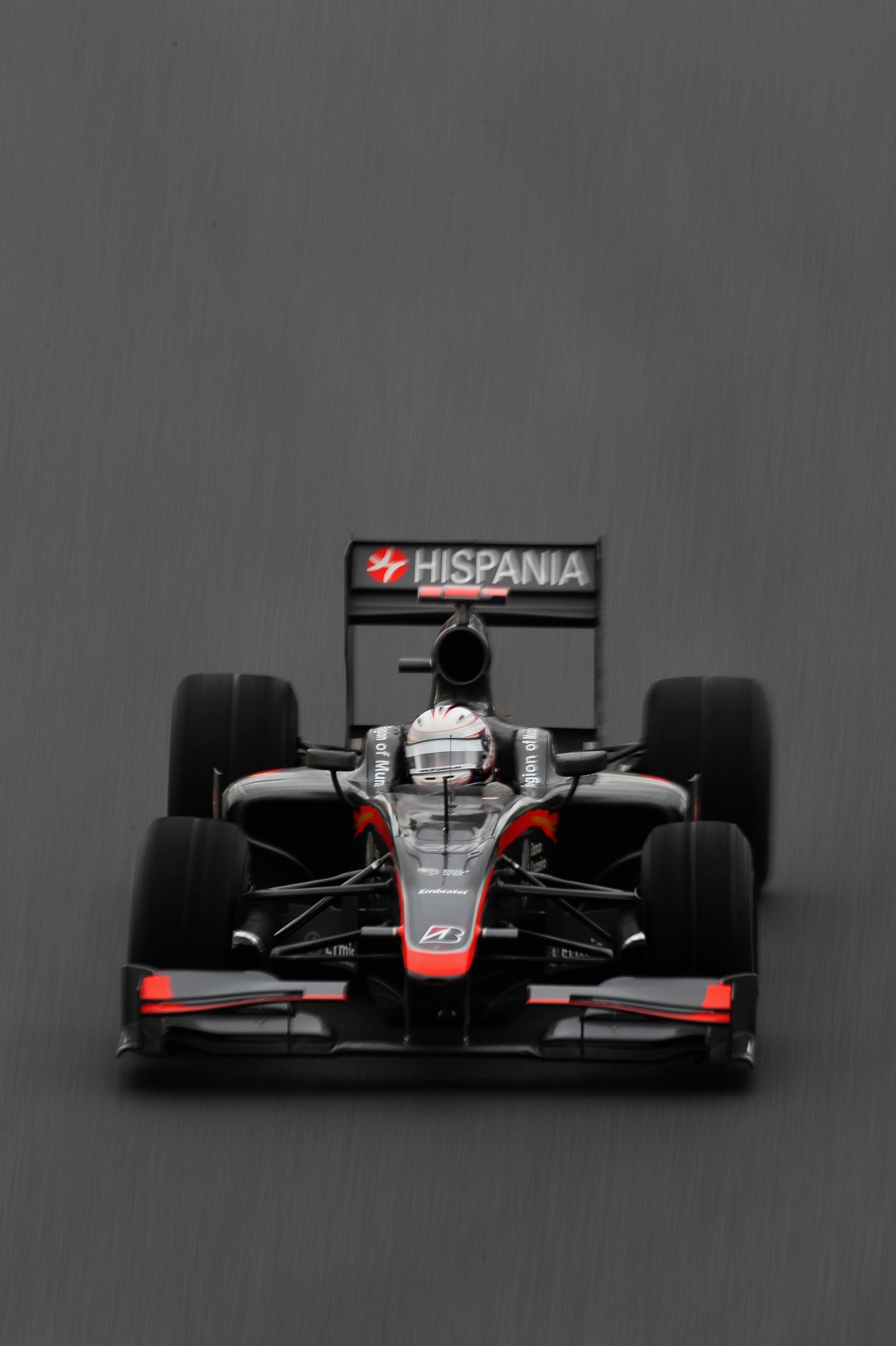 SAO PAULO, BRAZIL - NOVEMBER 06:  Christian Klien of Austria and Hispania Racing Team drives during qualifying for the Brazilian Formula One Grand Prix at the Interlagos Circuit on November 6, 2010 in Sao Paulo, Brazil.  (Photo by Paul Gilham/Getty Images
