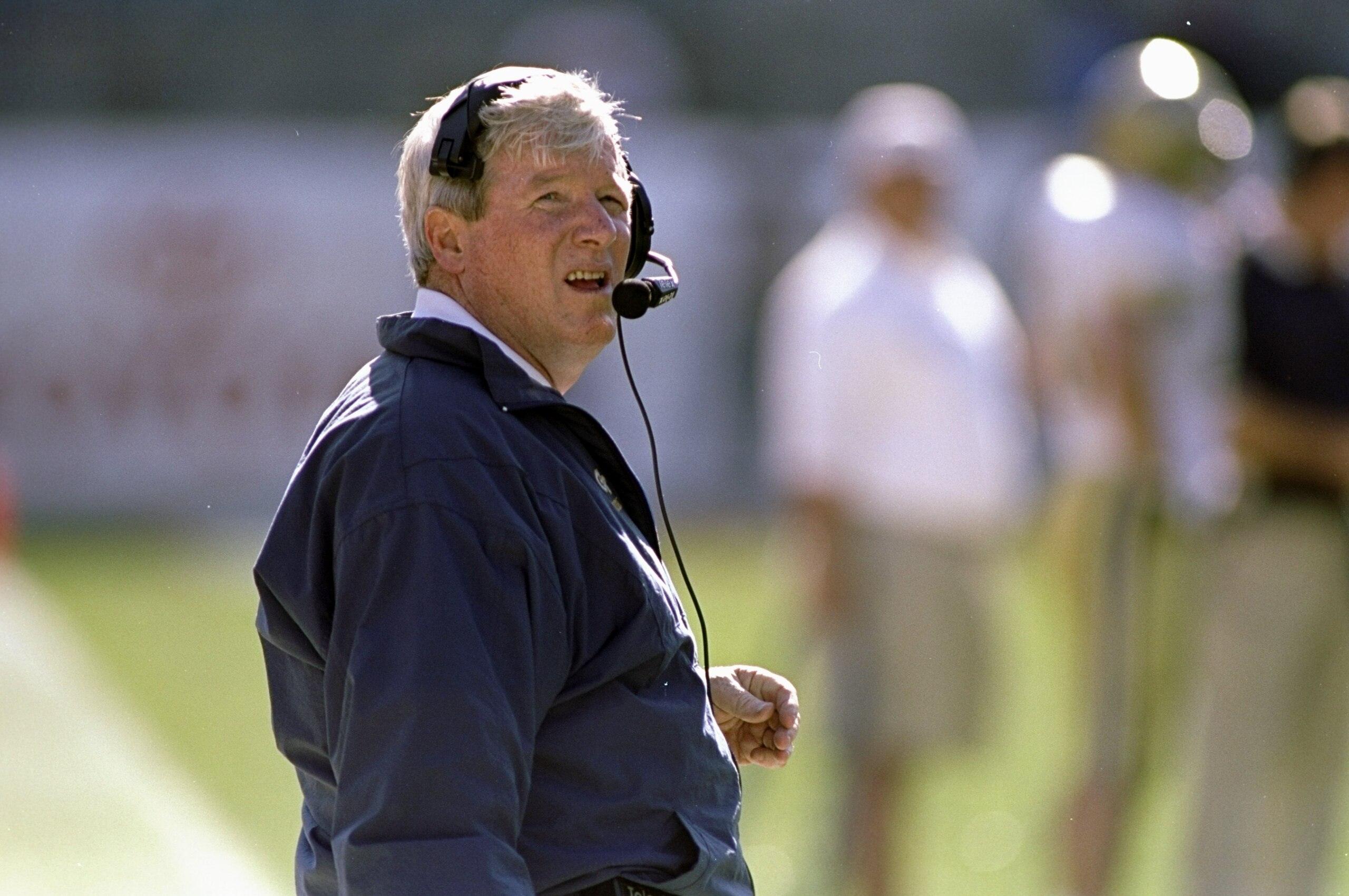 1 Jan 1999:  Head Coach George O''Leary of the Georgia Tech Yellow Jackets in action during the Toyota Gator Bowl Game against the Notre Dame Fighting Irish at the Alltel Stadium in Jacksonville, Florida. The Yellow Jackets defeated the Fighting Irish 35-