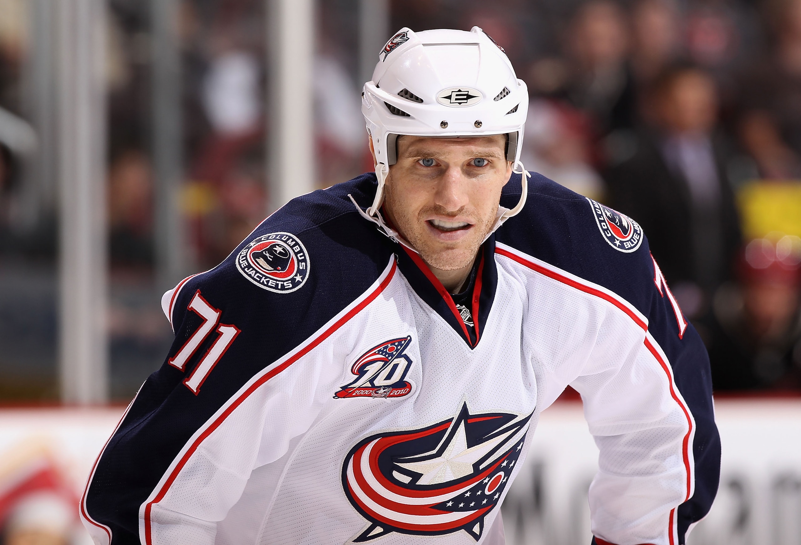 GLENDALE, AZ - JANUARY 04: Chris Clark #71 of the Columbus Blue Jackets during the NHL game against the Phoenix Coyotes at Jobing.com Arena on January 4, 2011 in Glendale, Arizona. The Coyotes defeated the Blue Jackets 4-2. (Photo by Christian Petersen GLENDALE, AZ - JANUARY 04: Chris Clark #71 of the Columbus Blue Jackets during the NHL game against the Phoenix Coyotes at Jobing.com Arena on January 4, 2011 in Glendale, Arizona. The Coyotes defeated the Blue Jackets 4-2. (Photo by Christian Petersen