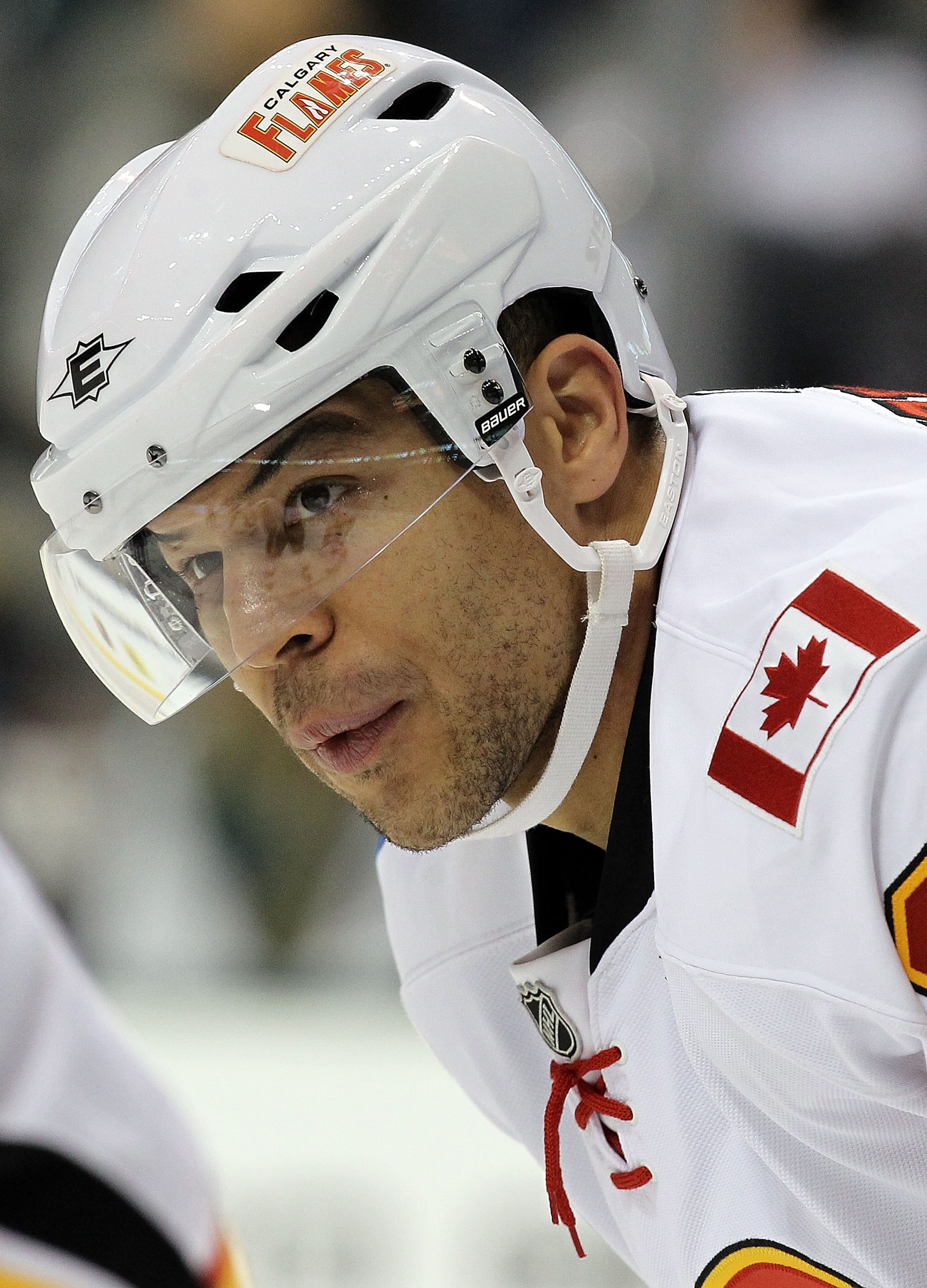 DALLAS, TX - DECEMBER 23: Right wing Jarome Iginla #12 of the Calgary Flames at American Airlines Center on December 23, 2010 in Dallas, Texas. (Photo by Ronald Martinez/Getty Images) DALLAS, TX - DECEMBER 23: Right wing Jarome Iginla #12 of the Calgary Flames at American Airlines Center on December 23, 2010 in Dallas, Texas. (Photo by Ronald Martinez/Getty Images)