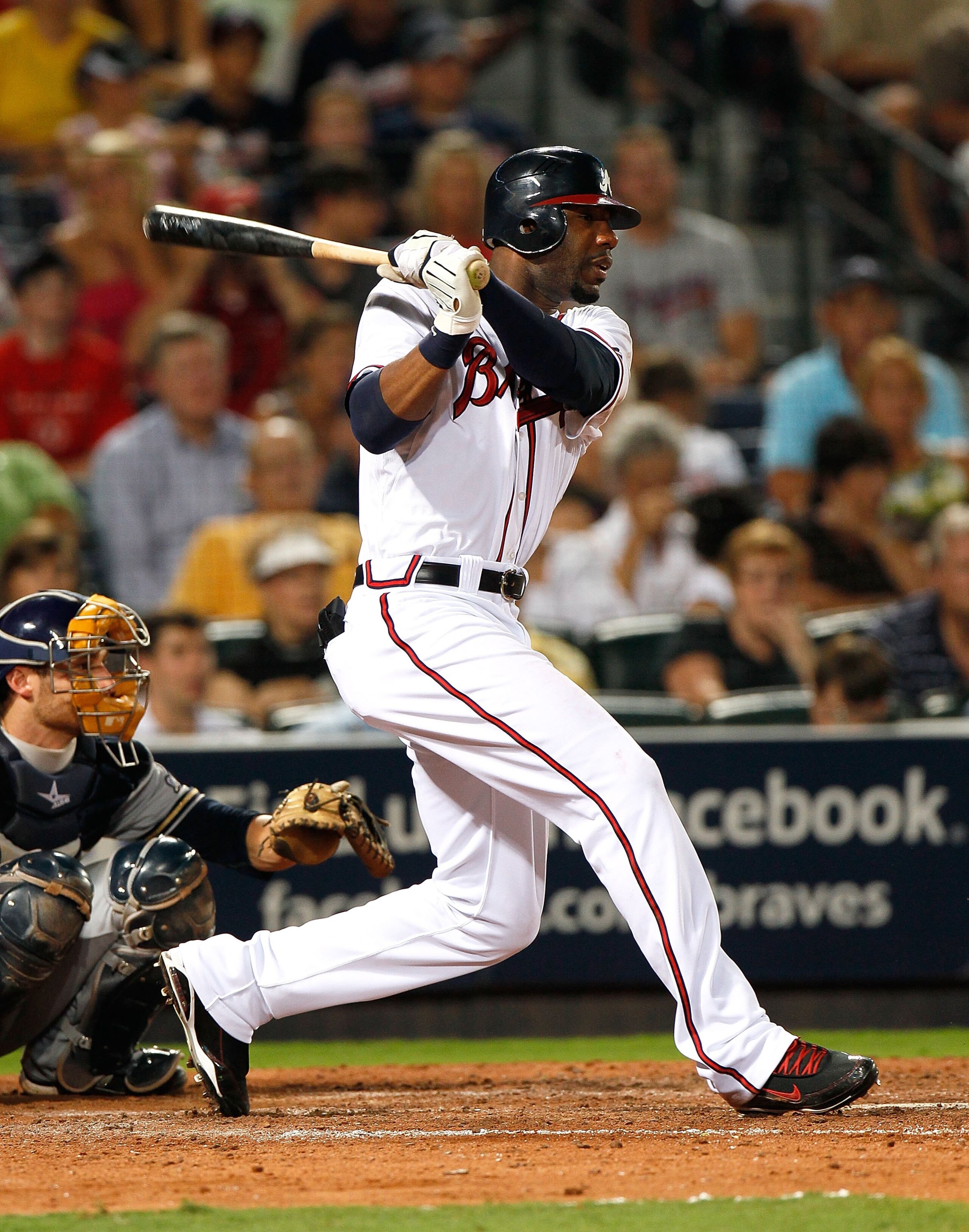 ATLANTA - JULY 15:  Jason Heyward #22 of the Atlanta Braves against the Milwaukee Brewers at Turner Field on July 15, 2010 in Atlanta, Georgia.  (Photo by Kevin C. Cox/Getty Images)
