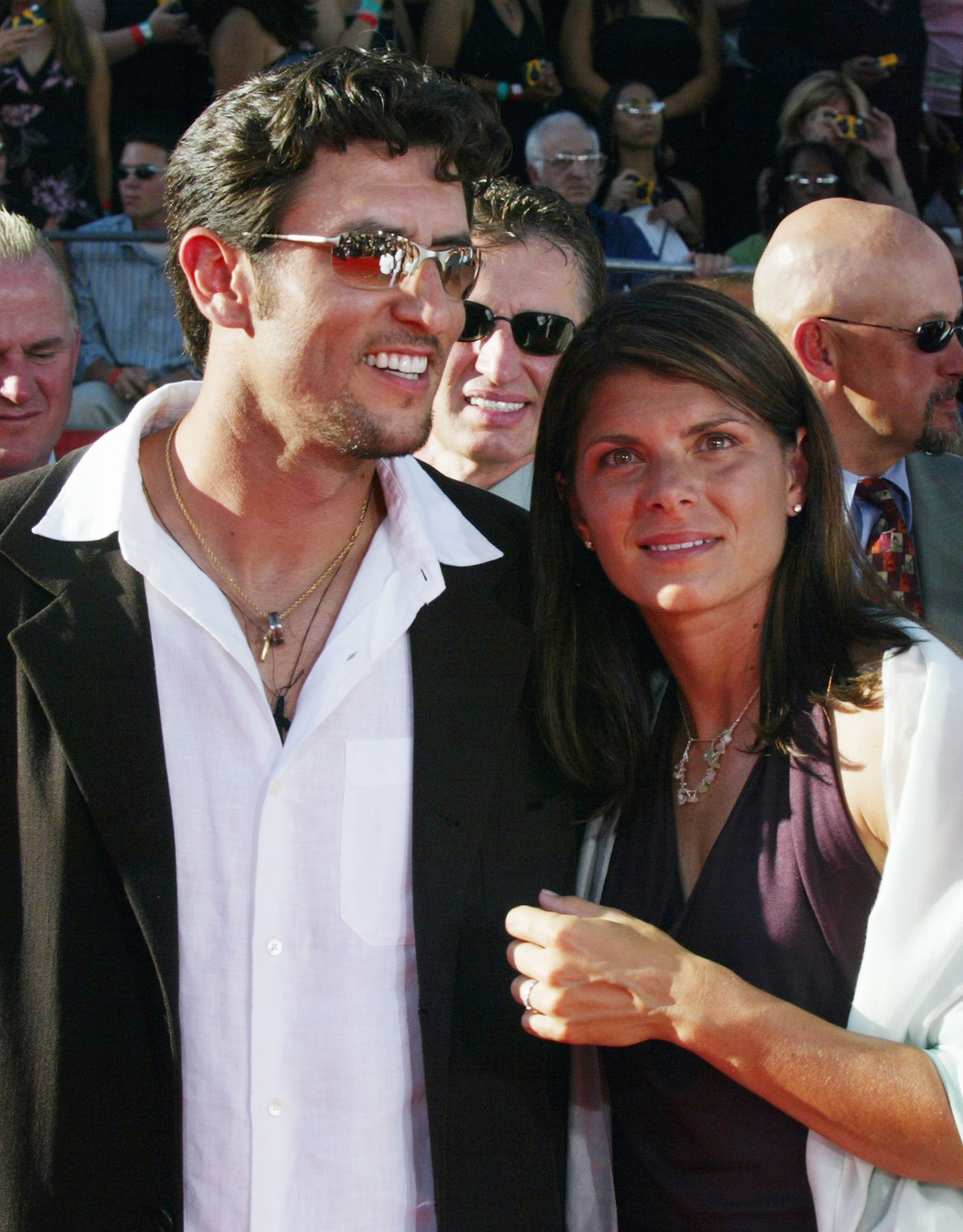 HOLLYWOOD - JULY 14: Baseball player Nomar Garciaparra and wife/soccer player Mia Hamm attend the 12th Annual ESPY Awards held at the Kodak Theatre on July 14, 2004 in Hollywood, California. This year's ESPY's will air Sunday, July 16th on ESPN beginnin HOLLYWOOD - JULY 14: Baseball player Nomar Garciaparra and wife/soccer player Mia Hamm attend the 12th Annual ESPY Awards held at the Kodak Theatre on July 14, 2004 in Hollywood, California. This year's ESPY's will air Sunday, July 16th on ESPN beginnin