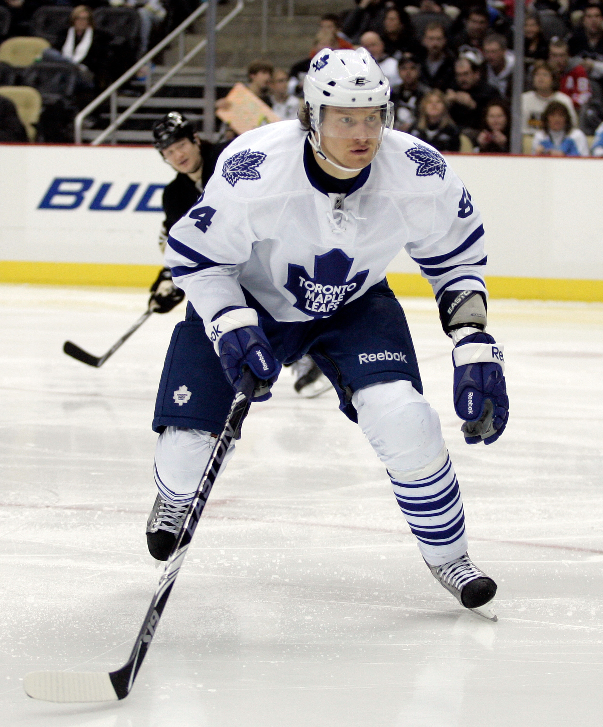 PITTSBURGH, PA - DECEMBER 08:  Mikhail Grabovski #84 of the Toronto Maple Leafs skates against the Pittsburgh Penguins at Consol Energy Center on December 8, 2010 in Pittsburgh, Pennsylvania.  Penguins defeated the Maple Leafs 5-2.  (Photo by Justin K. Al