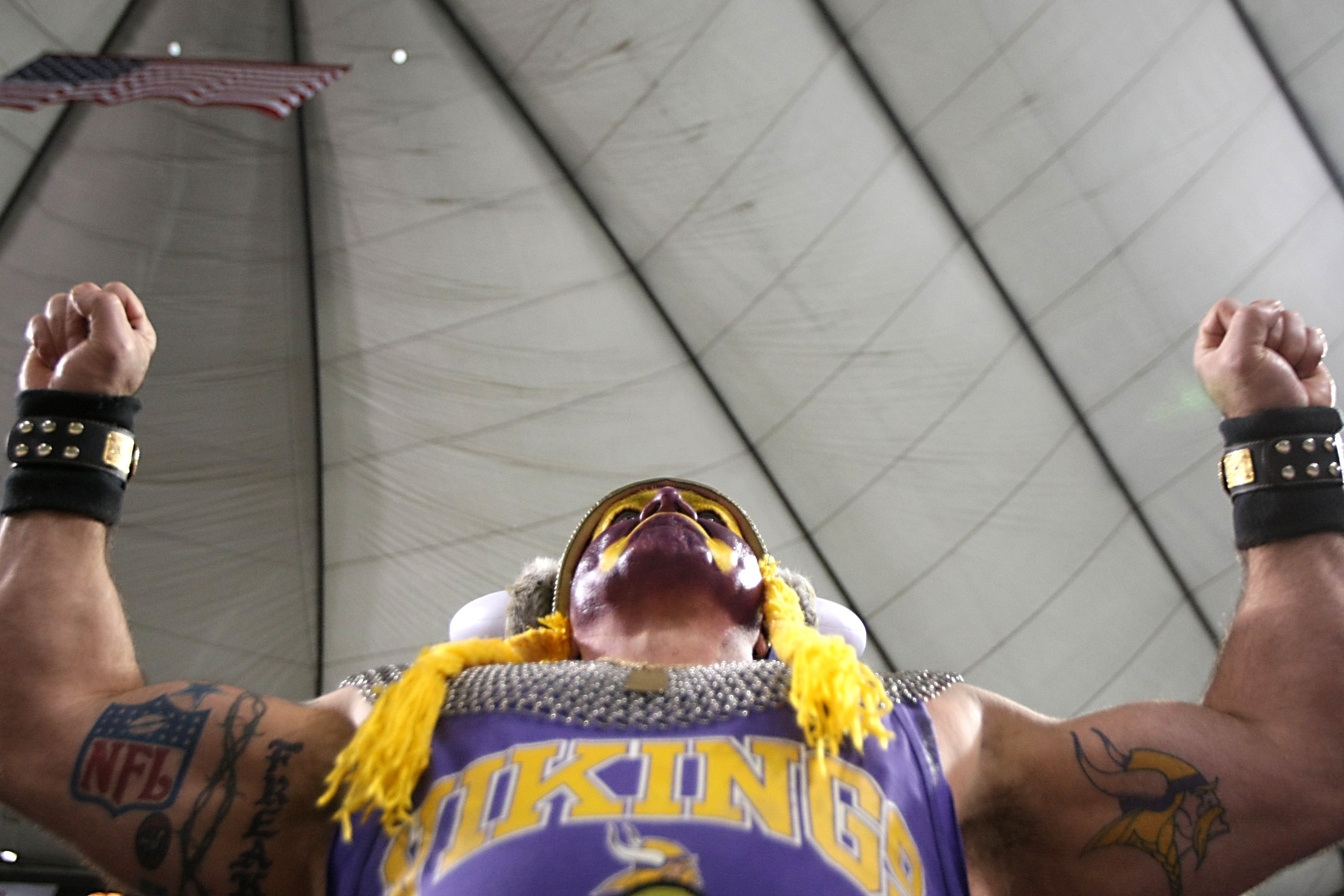 MINNEAPOLIS - DECEMBER 2:  A view of the mascot of the Minnesota Vikings during the NFL game against the Detroit Lions at the Metrodome on December 2, 2007 in Minneapolis, Minnesota. (Photo by Stephen Dunn/Getty Images)