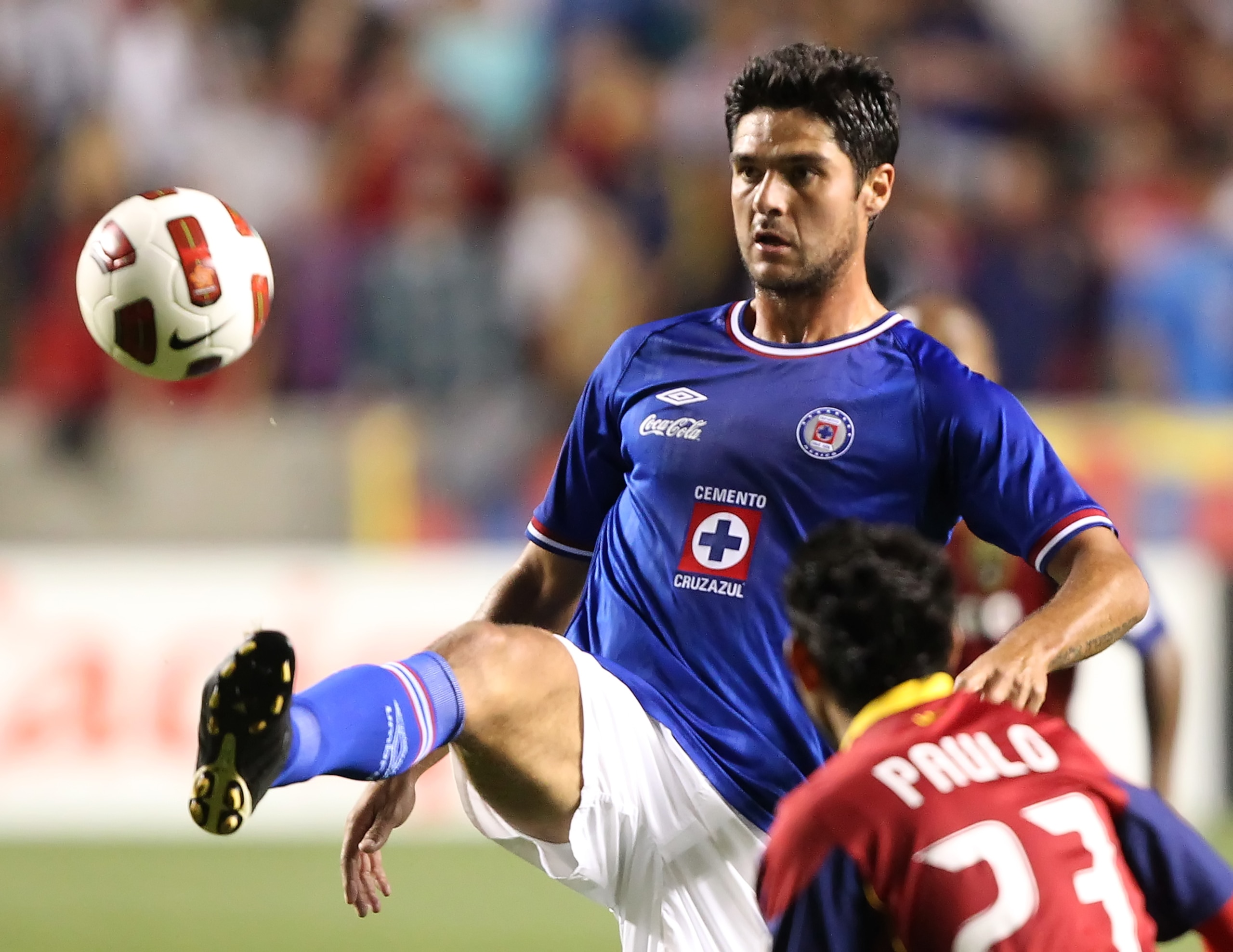 SANDY, UT - SEPTEMBER 19: Haracio Cervantes #15 of Cruz Azul kicks the ball during a game against Real Salt Lake during the first half of an CONCACAF soccer game October 19, 2010 at Rio Tinto Stadium in Sandy, Utah. (Photo by George Frey/Getty Images) SANDY, UT - SEPTEMBER 19: Haracio Cervantes #15 of Cruz Azul kicks the ball during a game against Real Salt Lake during the first half of an CONCACAF soccer game October 19, 2010 at Rio Tinto Stadium in Sandy, Utah. (Photo by George Frey/Getty Images)