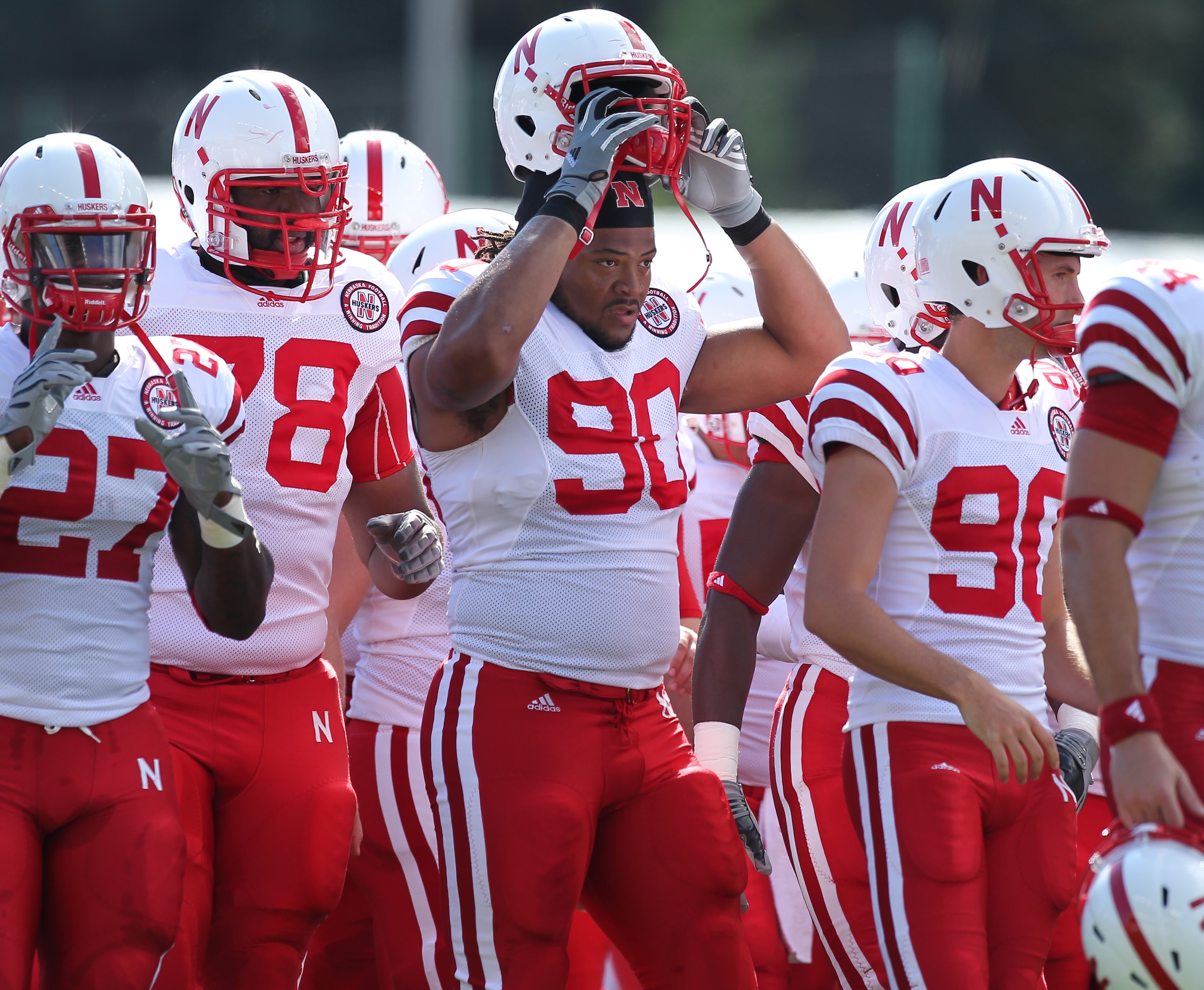 SEATTLE - SEPTEMBER 18: Defensive tackle Terrence Moore #90 of the Nebraska Cornhuskers looks on during warmups prior to the game against the Washington Huskies on September 18, 2010 at Husky Stadium in Seattle, Washington. (Photo by Otto Greule Jr/Getty SEATTLE - SEPTEMBER 18: Defensive tackle Terrence Moore #90 of the Nebraska Cornhuskers looks on during warmups prior to the game against the Washington Huskies on September 18, 2010 at Husky Stadium in Seattle, Washington. (Photo by Otto Greule Jr/Getty