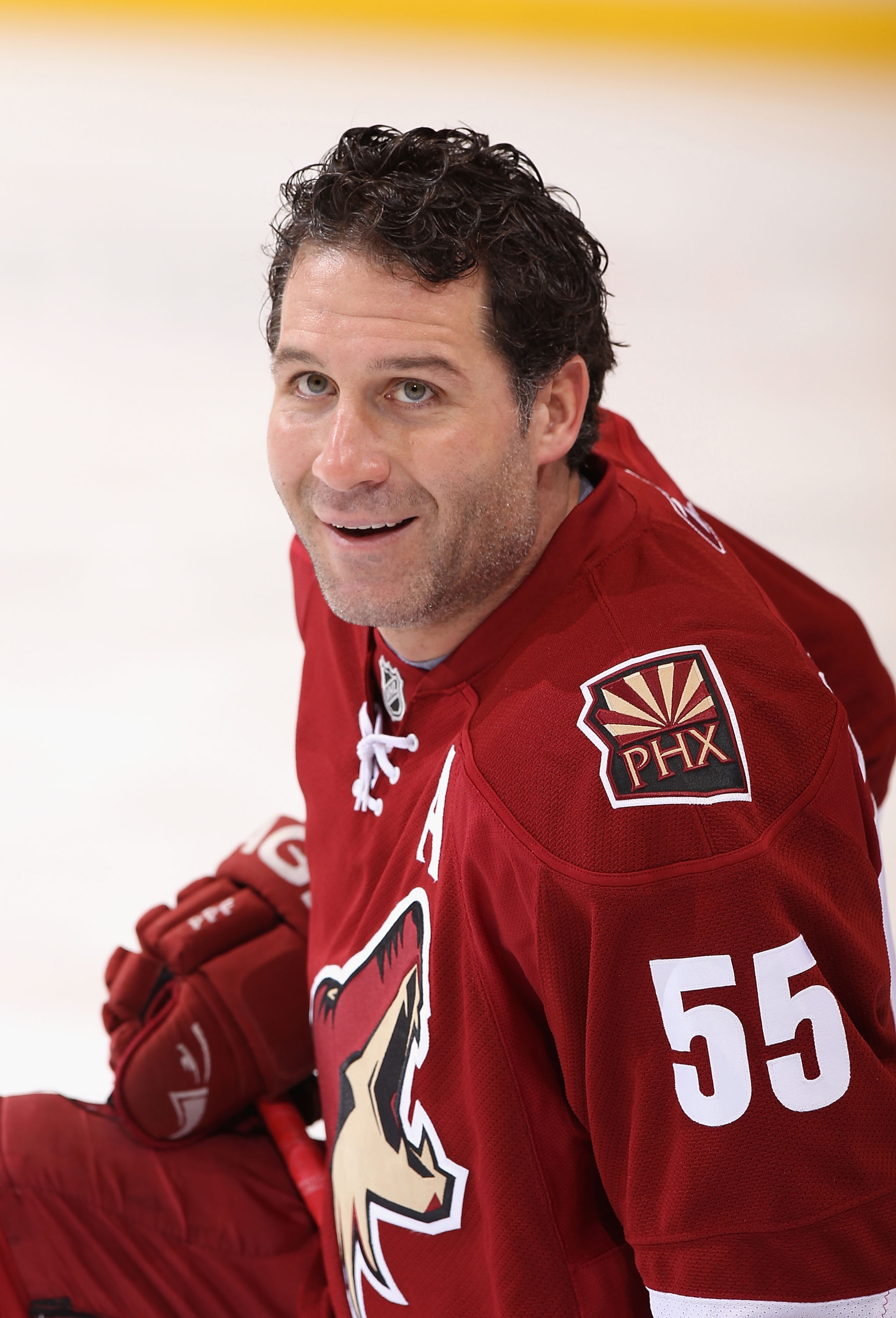 GLENDALE, AZ - DECEMBER 29:  Ed Jovanovski #55 of the Phoenix Coyotes before the NHL game against the Los Angeles Kings at Jobing.com Arena on December 29, 2010 in Glendale, Arizona.  The Coyotes defeated the Kings 6-3.  (Photo by Christian Petersen/Getty