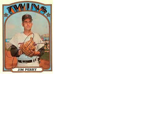 Jim Perry autographed baseball card (Minnesota Twins) 1967 Topps