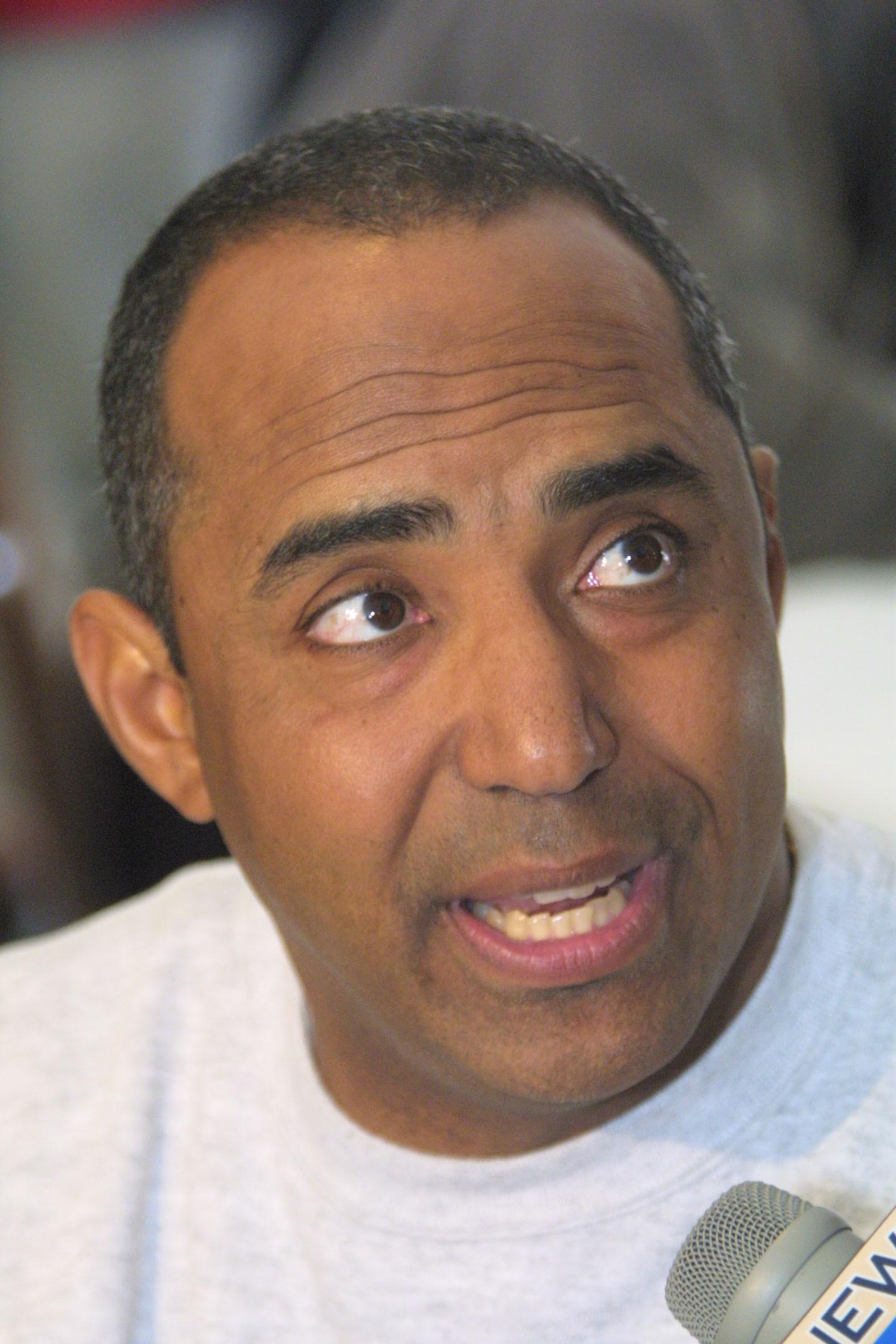 25 Jan 2001: Defensive coordinator Marvin Lewis of the Baltimore Ravens answers questions during the Ravens press conference at the Hyatt Regency Hotel in Tampa, Florida. DIGITAL IMAGE. Mandatory Credit: Andy Lyons/ALLSPORT 25 Jan 2001: Defensive coordinator Marvin Lewis of the Baltimore Ravens answers questions during the Ravens press conference at the Hyatt Regency Hotel in Tampa, Florida. DIGITAL IMAGE. Mandatory Credit: Andy Lyons/ALLSPORT