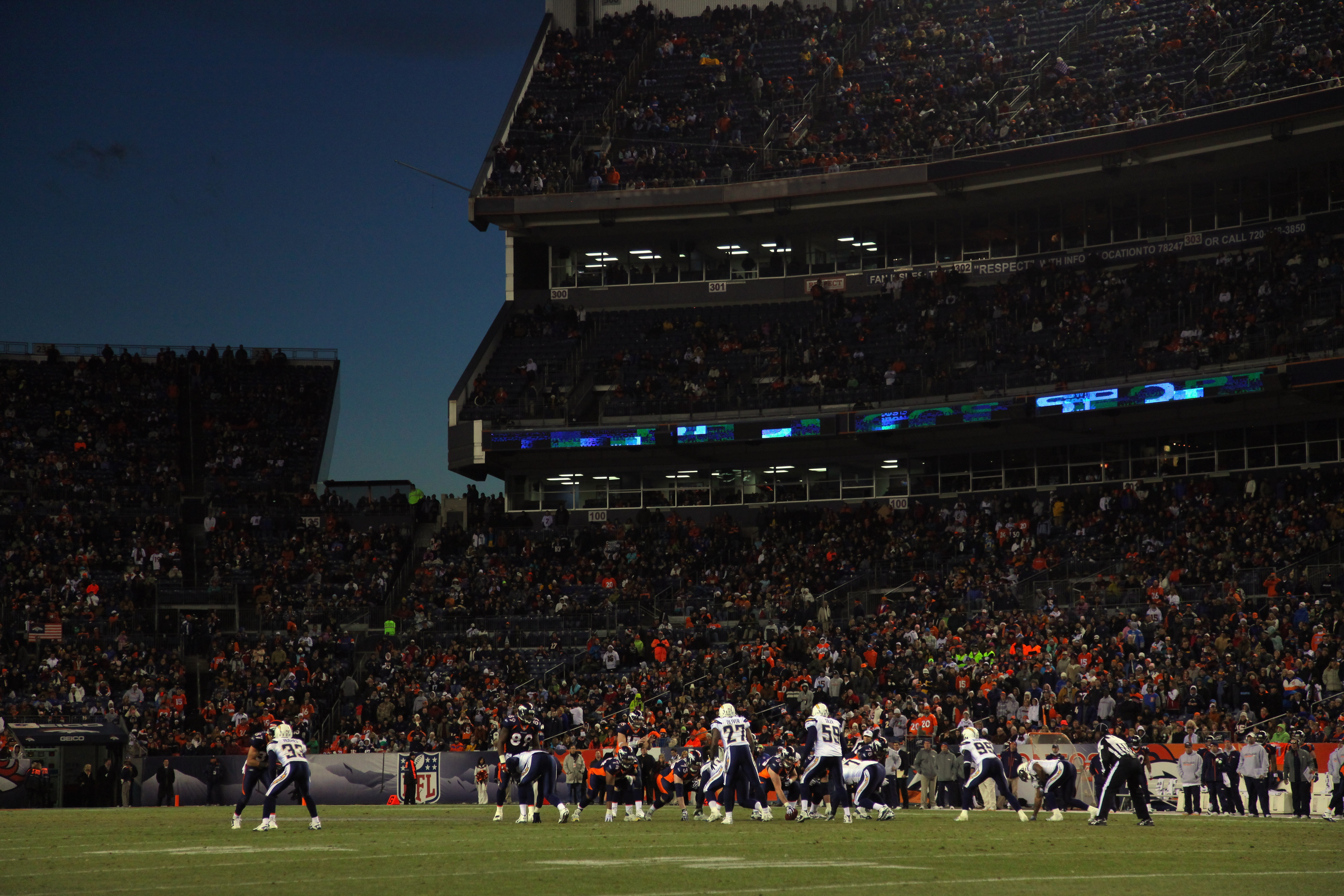 DENVER - JANUARY 02:  General view of the stadium as the Denver Broncos face the San Diego Chargers at INVESCO Field at Mile High on January 2, 2011 in Denver, Colorado. The Chargers defeated the Broncos 33-28.  (Photo by Doug Pensinger/Getty Images)