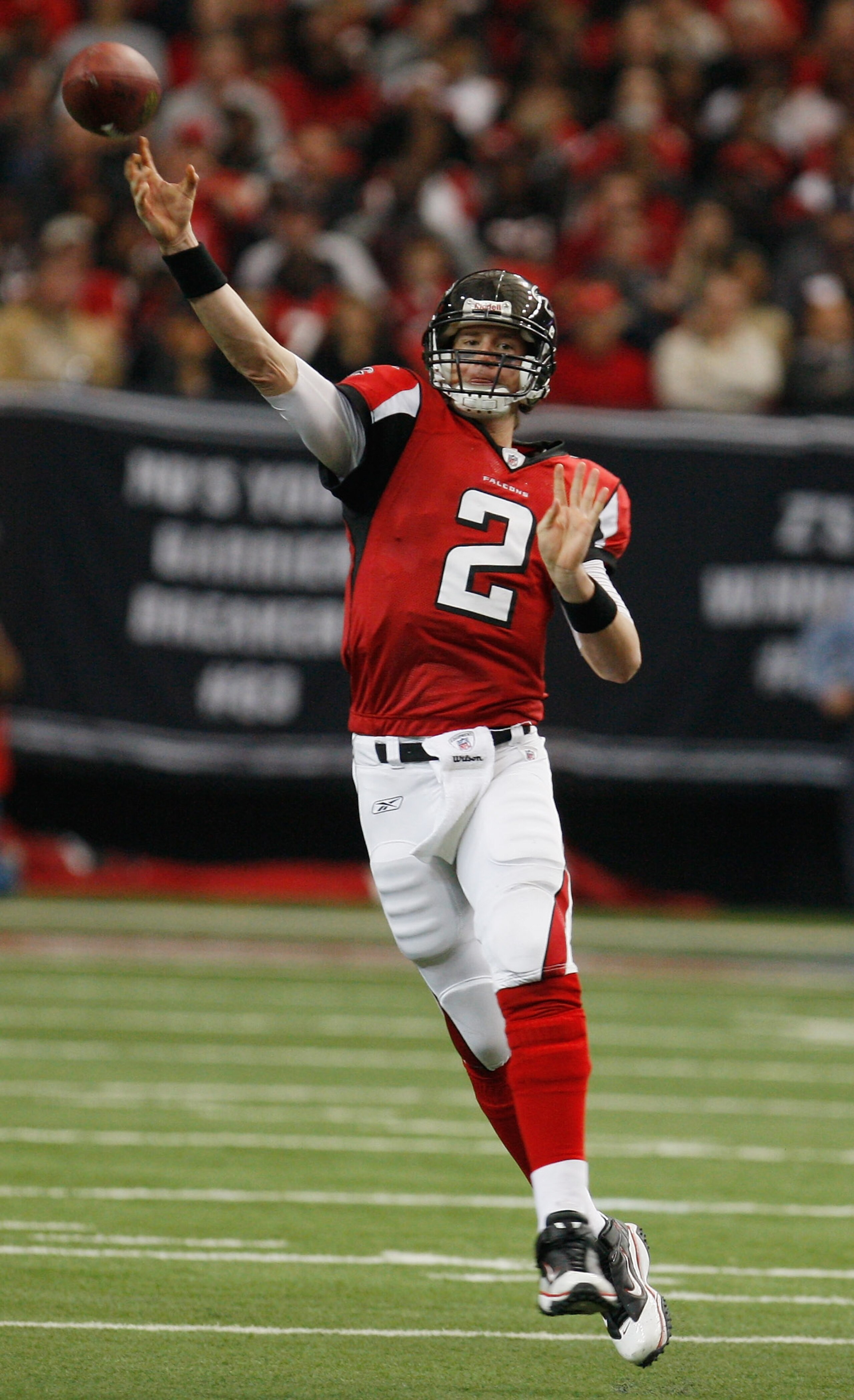 ATLANTA, GA - JANUARY 02:  Quarterback Matt Ryan #2 of the Atlanta Falcons looks to pass during the game against the Carolina Panthers at the Georgia Dome on January 2, 2011 in Atlanta, Georgia.  (Photo by Scott Halleran/Getty Images)