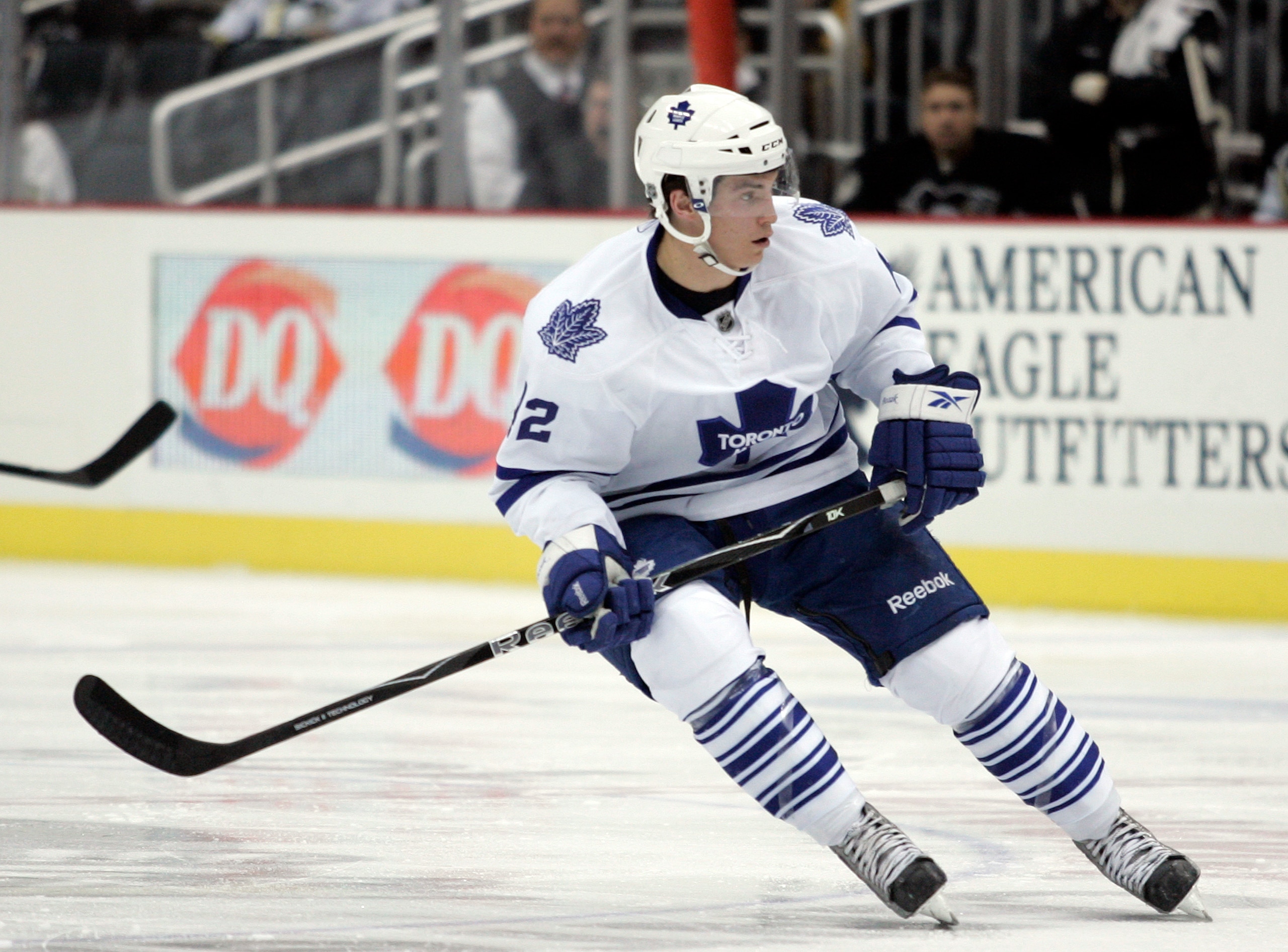 PITTSBURGH, PA - DECEMBER 08:  Tyler Bozak #42 of the Toronto Maple Leafs skates against the Pittsburgh Penguins at Consol Energy Center on December 8, 2010 in Pittsburgh, Pennsylvania.  Penguins defeated the Maple Leafs 5-2.  (Photo by Justin K. Aller/Ge
