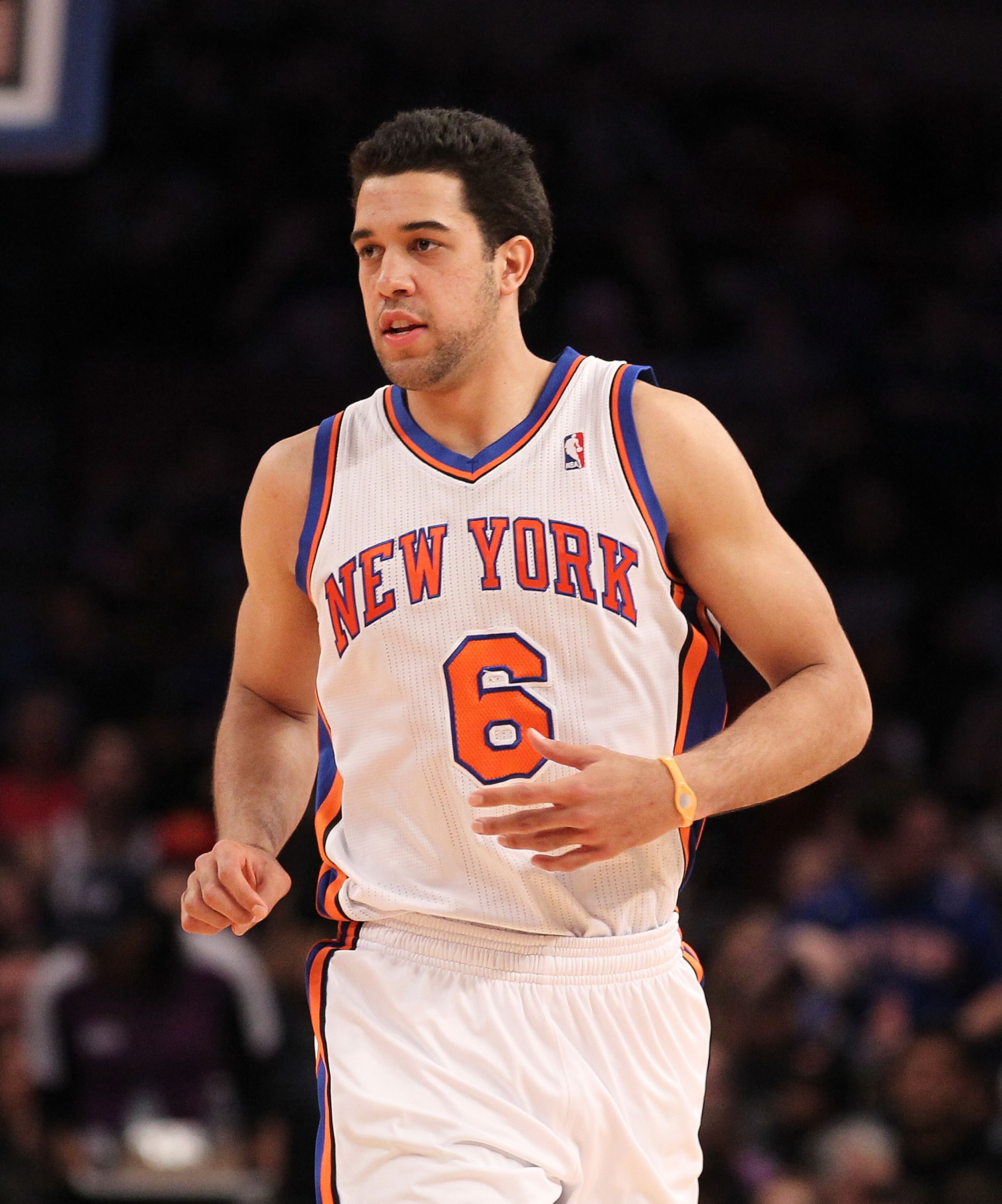 NEW YORK - DECEMBER 22: Landry Fields #6 of the New York Knicks in action against the Oklahoma City Thunder at Madison Square Garden on December 22, 2010 in New York, New York. NOTE TO USER: User expressly acknowledges and agrees that, by downloading a NEW YORK - DECEMBER 22: Landry Fields #6 of the New York Knicks in action against the Oklahoma City Thunder at Madison Square Garden on December 22, 2010 in New York, New York. NOTE TO USER: User expressly acknowledges and agrees that, by downloading a