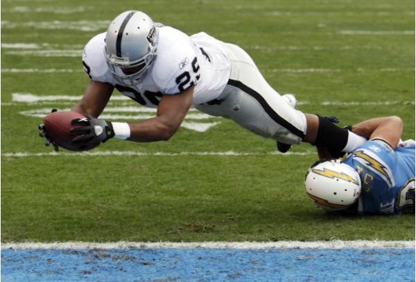 Michael Bush was drastically under utilized in short-yardage situations in 2010.