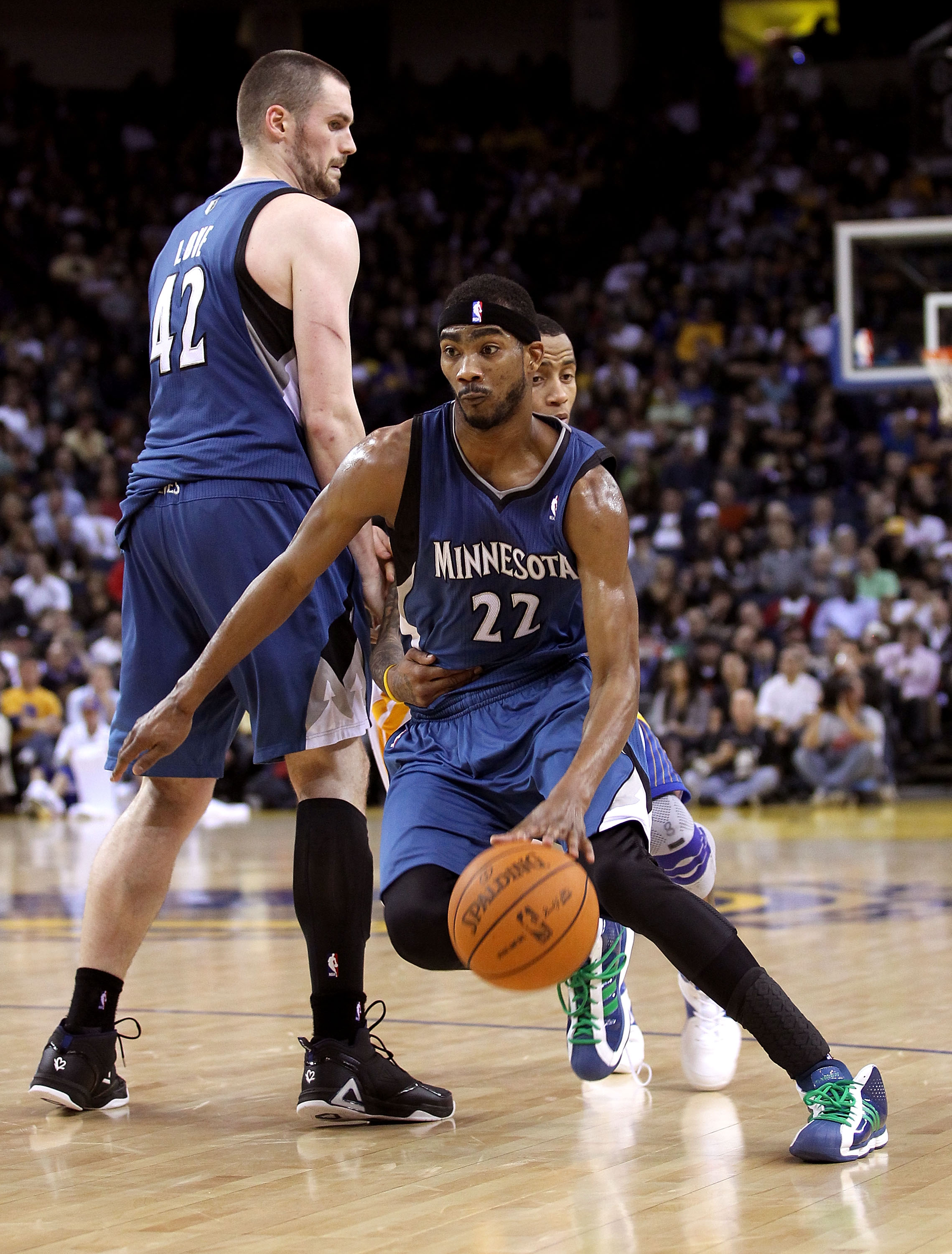 OAKLAND, CA - DECEMBER 14:  Corey Brewer #22 of the Minnesota Timberwolves in action against the Golden State Warriors at Oracle Arena on December 14, 2010 in Oakland, California.  NOTE TO USER: User expressly acknowledges and agrees that, by downloading