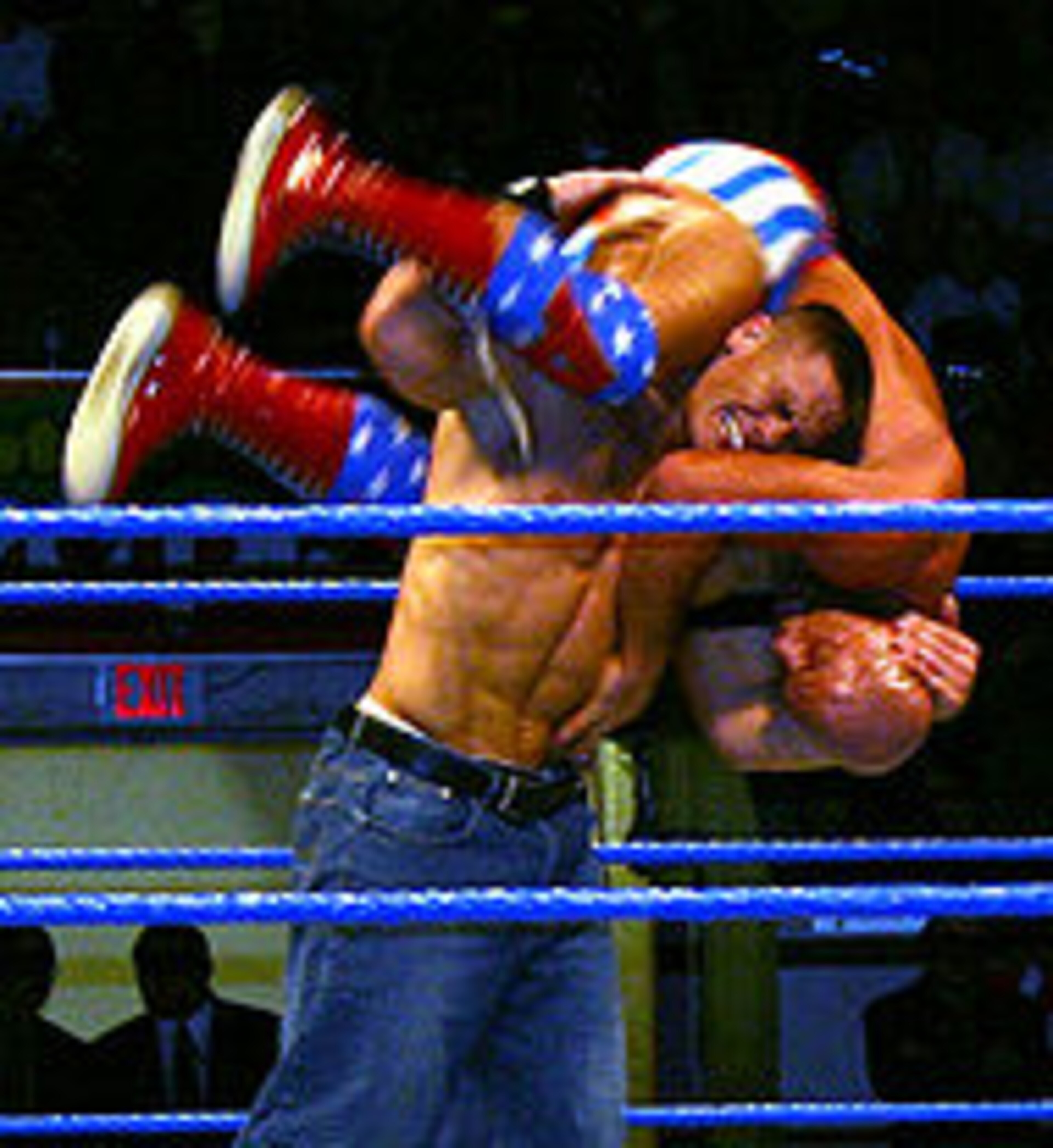 That is John Cena giving Kurt Angle an "Attitude Ajustment"