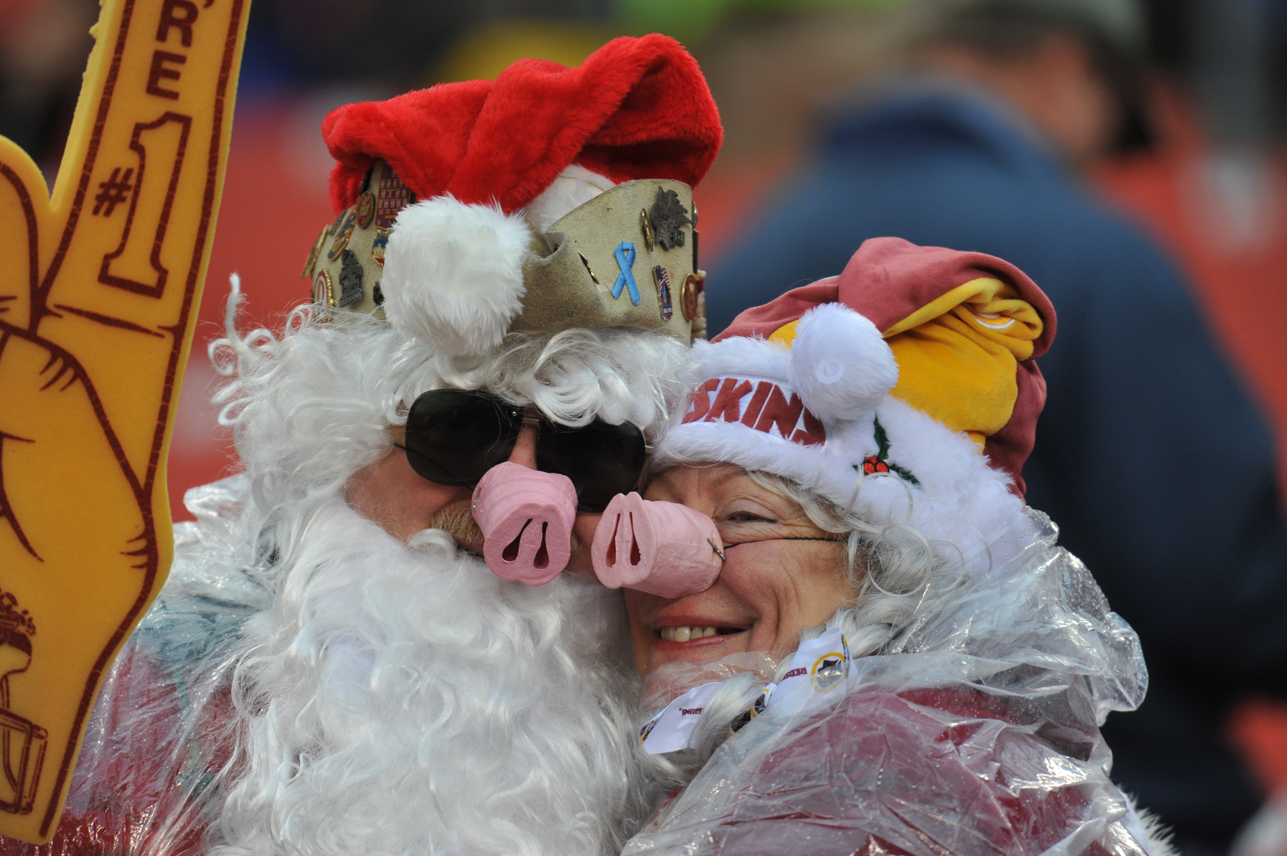 LANDOVER, MD - DECEMBER 12: Fans of the Washington Redskins watch the game against the Tampa Bay Buccaneers at FedExField on December 12, 2010 in Landover, Maryland. The Buccaneers defeated the Redskins 17-16. (Photo by Larry French/Getty Images)