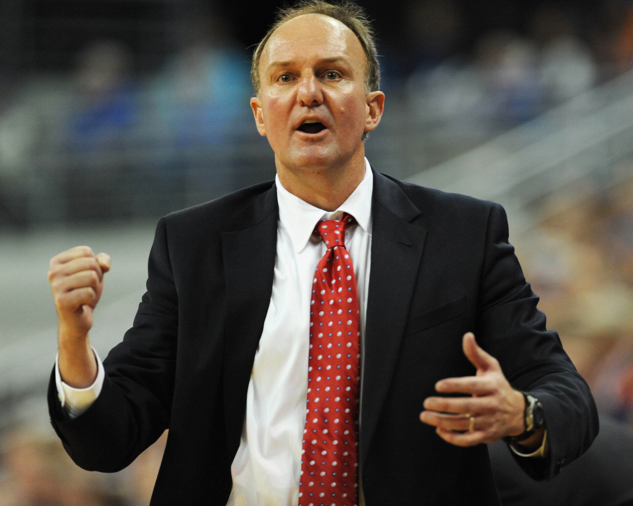 GAINESVILLE, FL - NOVEMBER 16: Coach Thad Matta of the Ohio State Buckeyes directs play against the Florida Gators November 16, 2010 at the Stephen C. O'Connell Center in Gainesville, Florida. (Photo by Al Messerschmidt/Getty Images) GAINESVILLE, FL - NOVEMBER 16: Coach Thad Matta of the Ohio State Buckeyes directs play against the Florida Gators November 16, 2010 at the Stephen C. O'Connell Center in Gainesville, Florida. (Photo by Al Messerschmidt/Getty Images)