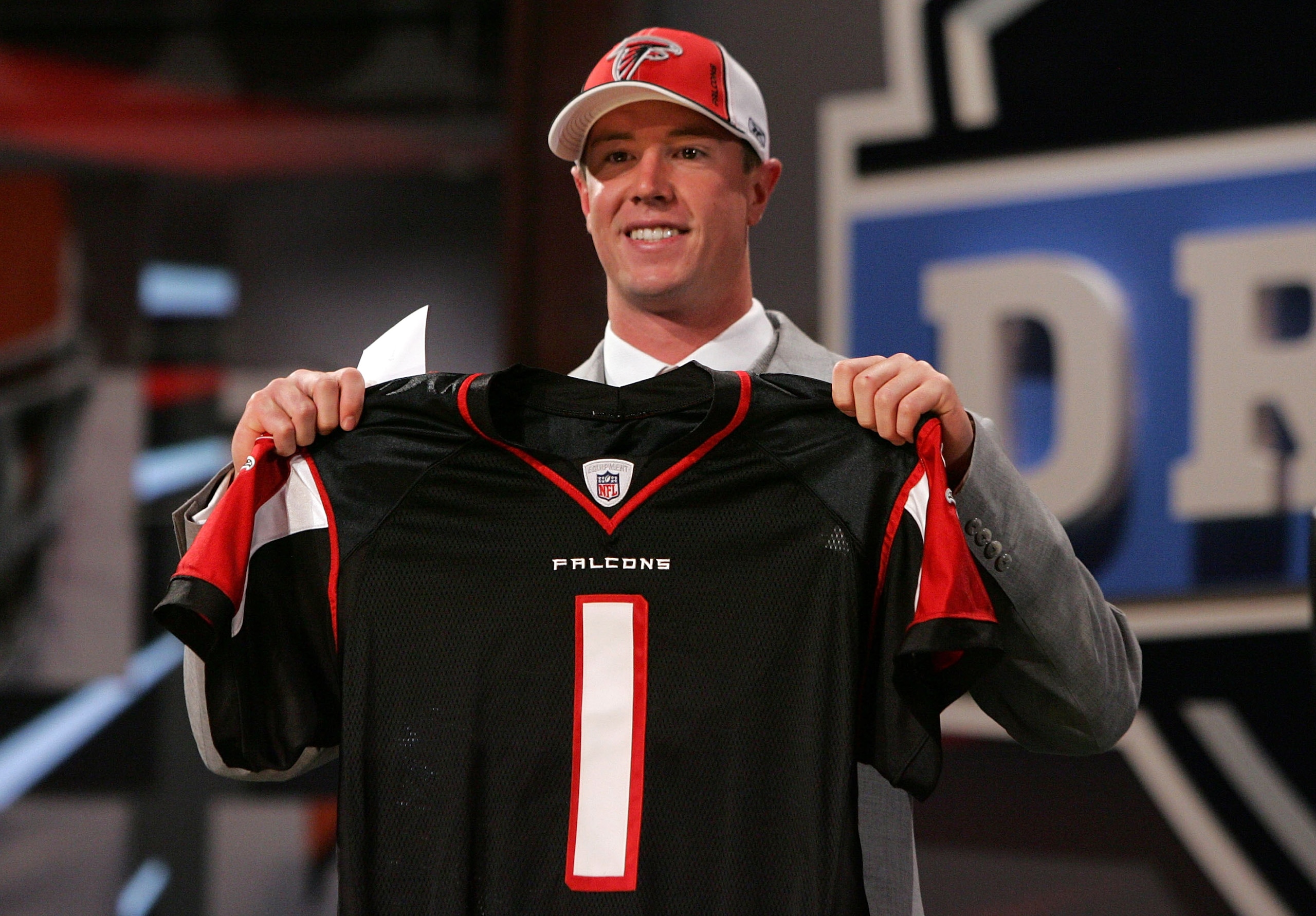 NEW YORK - APRIL 26:  Matt Ryan poses for a photo after being selected third overall by the Atlanta Falcons during the 2008 NFL Draft on April 26, 2008 at Radio City Music Hall in New York City.  (Photo by Jim McIsaac/Getty Images)