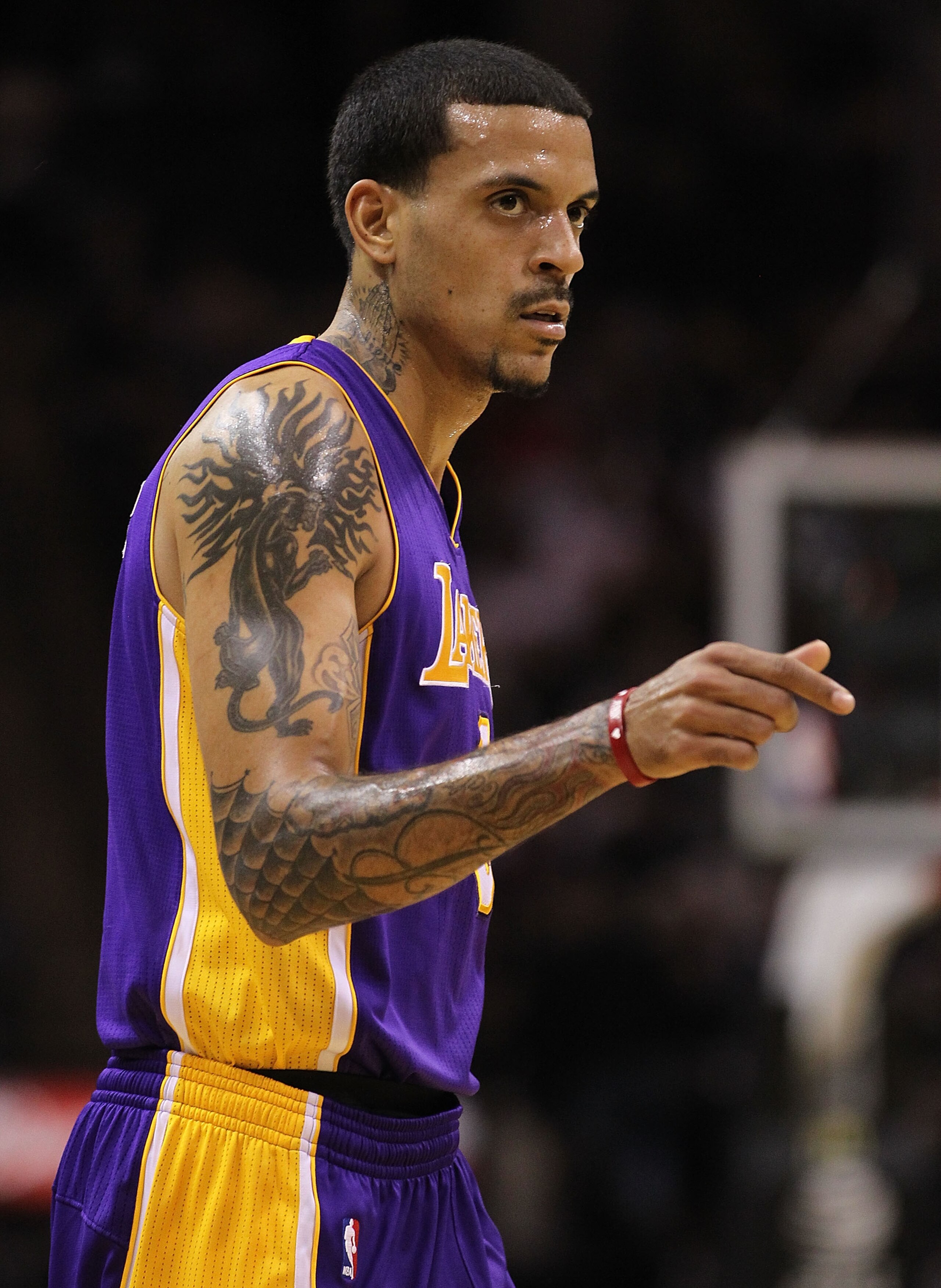 SAN ANTONIO, TX - DECEMBER 28:  Forward Matt Barnes #9 of the Los Angeles Lakers at AT&T Center on December 28, 2010 in San Antonio, Texas.  NOTE TO USER: User expressly acknowledges and agrees that, by downloading and/or using this photograph, user is co