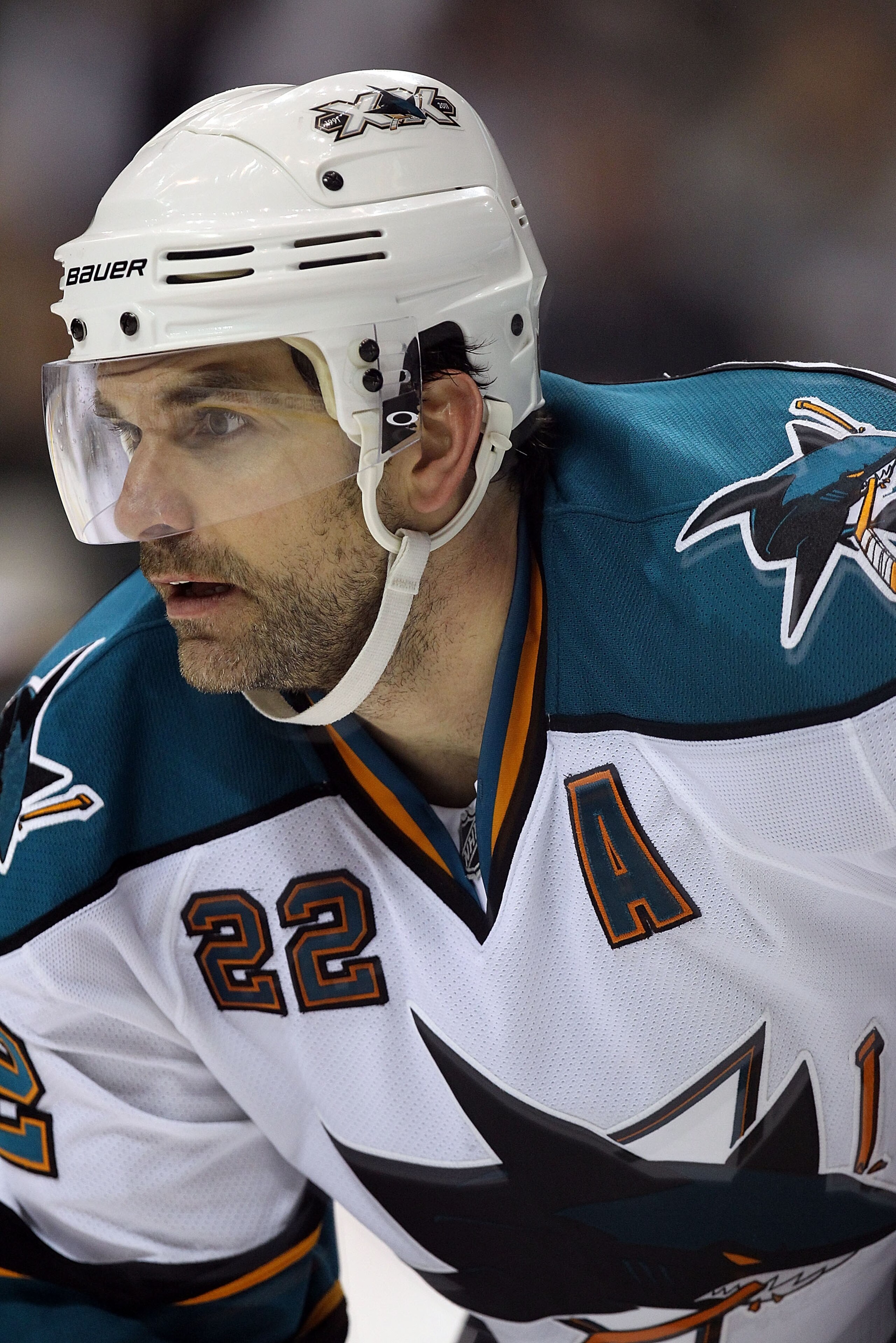 DALLAS, TX - DECEMBER 16:  Defenseman Dan Boyle #22 of the San Jose Sharks on December 16, 2010 in Dallas, Texas.  (Photo by Ronald Martinez/Getty Images)