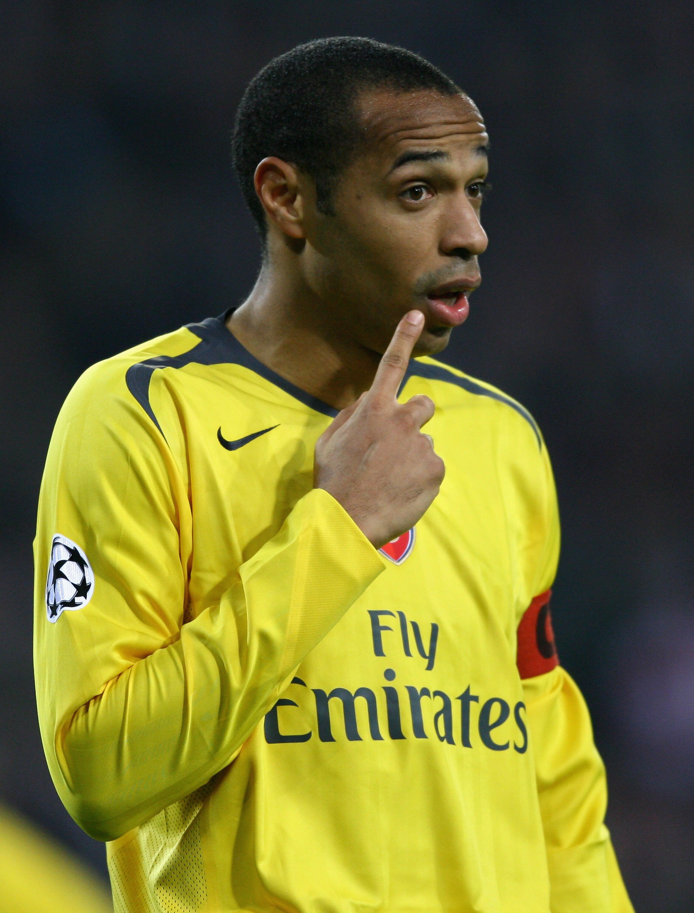 EINDHOVEN, NETHERLANDS - FEBRUARY 20:  Thierry Henry of Arsenal during the UEFA Champions League Round of 16, first leg between PSV Eindhoven and Arsenal at the Philips Stadium on February 20, 2007 in Eindhoven, Netherlands.  (Photo by Shaun Botterill/Get