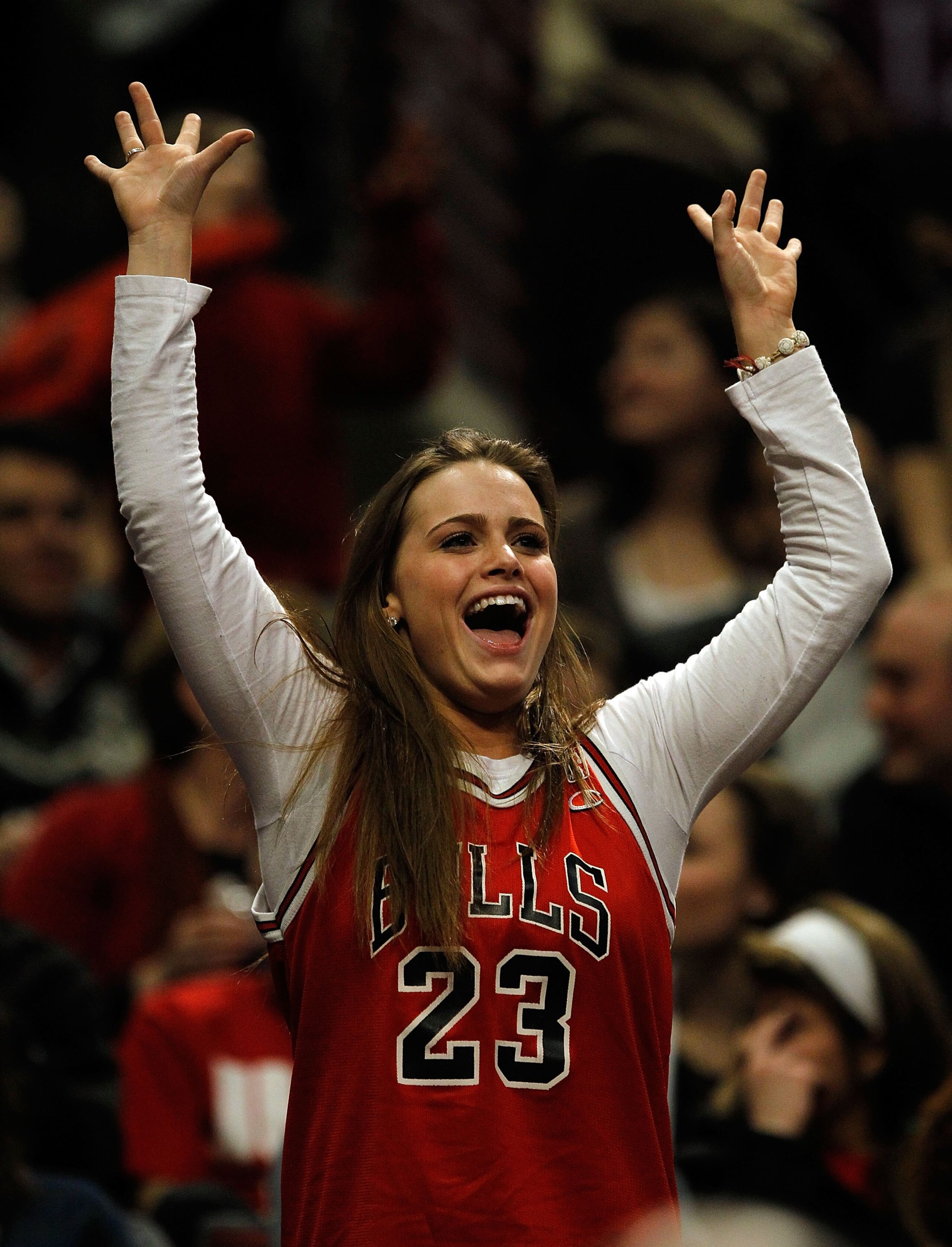 CHICAGO - FEBRUARY 26: A fan of the Chicago Bulls cheers during a game between the Bulls and the Portland Trail Blazers at the United Center on February 26, 2010 in Chicago, Illinois. The Bulls defeated the Trail Blazers 115-111 in overtime. NOTE TO USER: CHICAGO - FEBRUARY 26: A fan of the Chicago Bulls cheers during a game between the Bulls and the Portland Trail Blazers at the United Center on February 26, 2010 in Chicago, Illinois. The Bulls defeated the Trail Blazers 115-111 in overtime. NOTE TO USER:
