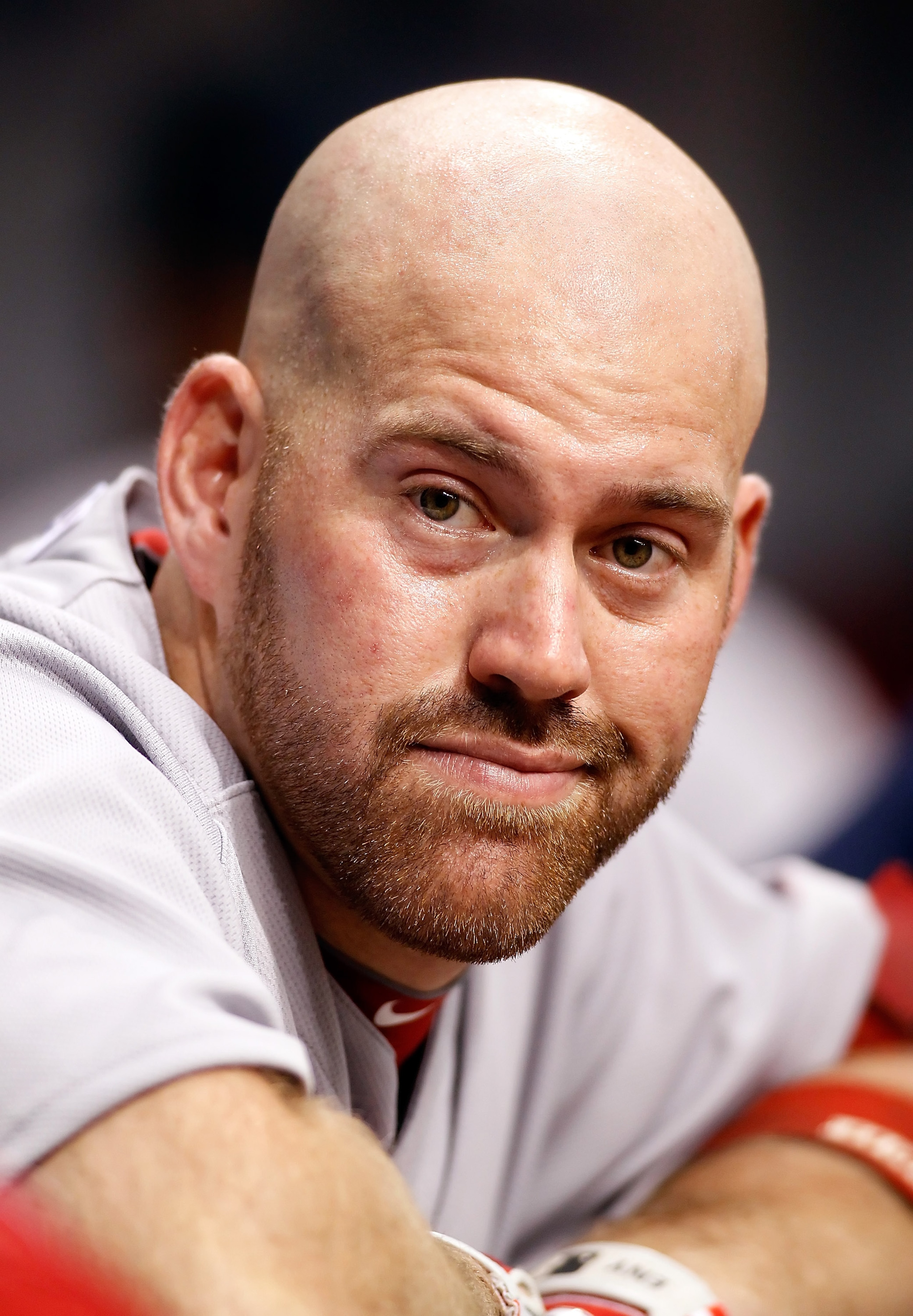 ST. PETERSBURG, FL - JULY 05: Infielder Kevin Youkilis #20 of the Boston Red Sox watches the game against the Tampa Bay Rays at Tropicana Field on July 5, 2010 in St. Petersburg, Florida. (Photo by J. Meric/Getty Images) ST. PETERSBURG, FL - JULY 05: Infielder Kevin Youkilis #20 of the Boston Red Sox watches the game against the Tampa Bay Rays at Tropicana Field on July 5, 2010 in St. Petersburg, Florida. (Photo by J. Meric/Getty Images)