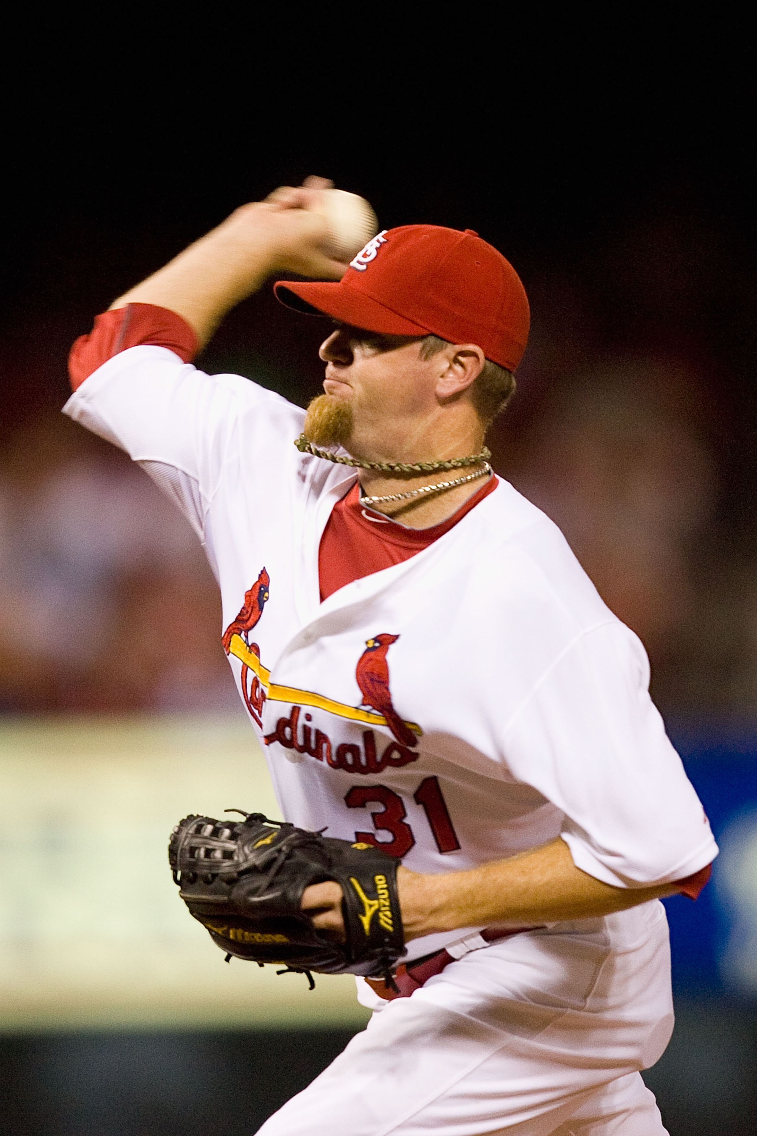 ST. LOUIS - AUGUST 21: Reliever Ryan Franklin #31 of the St. Louis Cardinals pitches against the San Francisco Giants at Busch Stadium on August 21, 2010 in St. Louis, Missouri. (Photo by Dilip Vishwanat/Getty Images) ST. LOUIS - AUGUST 21: Reliever Ryan Franklin #31 of the St. Louis Cardinals pitches against the San Francisco Giants at Busch Stadium on August 21, 2010 in St. Louis, Missouri. (Photo by Dilip Vishwanat/Getty Images)