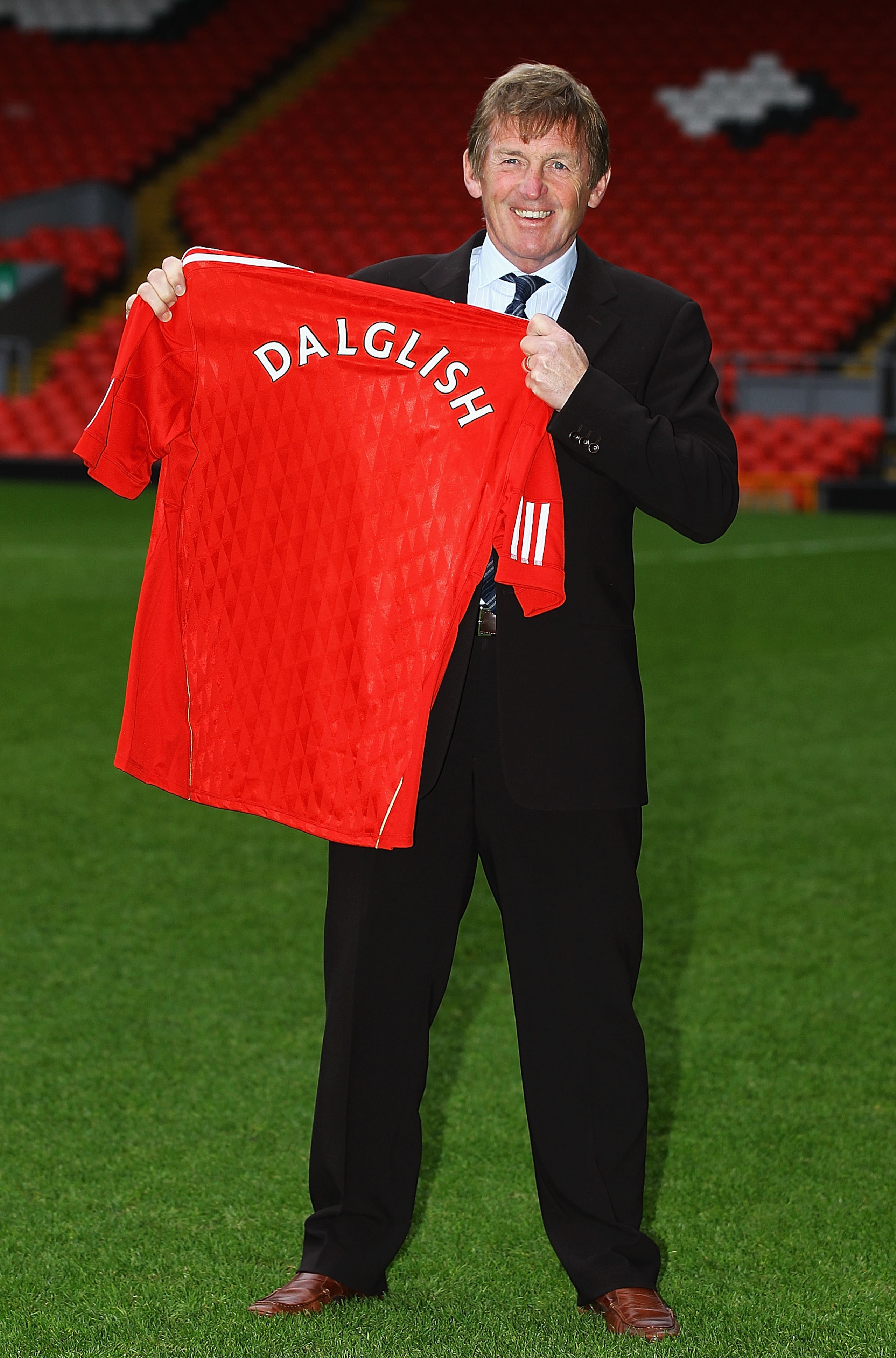 LIVERPOOL, ENGLAND - JANUARY 10:  Kenny Dalglish is formally introduced as the manager of Liverpool FC at Anfield on January 10, 2011 in Liverpool, England.  (Photo by Matthew Lewis/Getty Images)