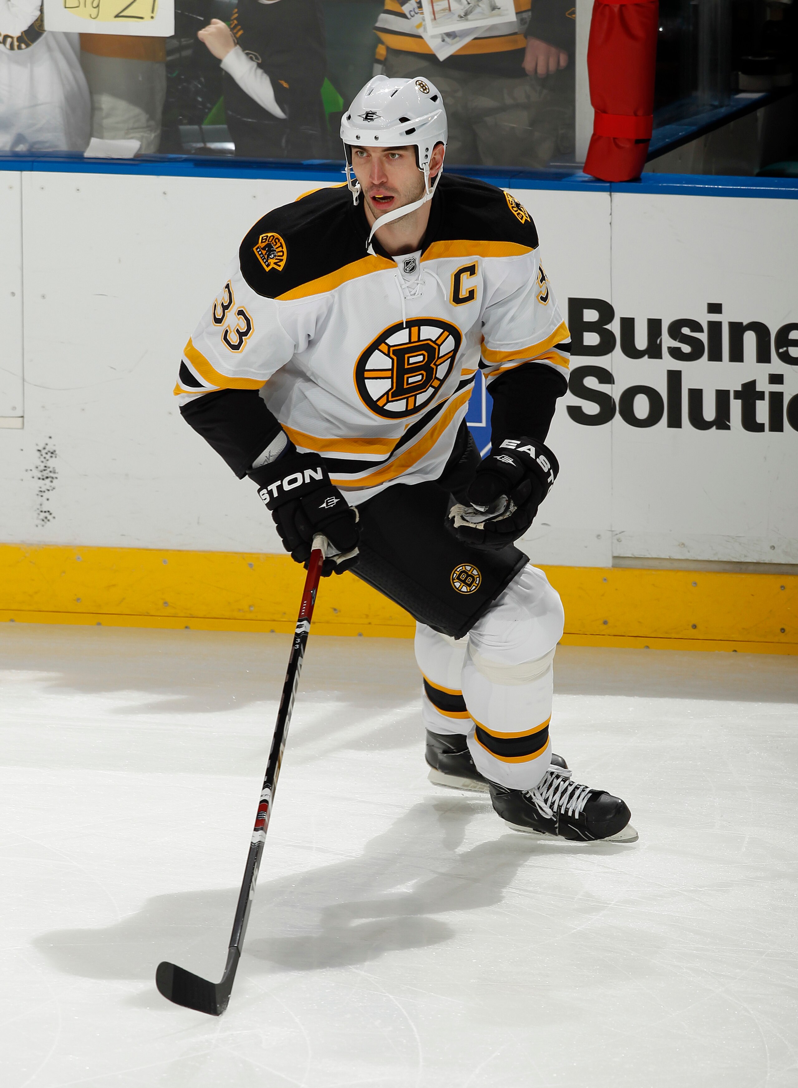 SUNRISE, FL - DECEMBER 27: Zdeno Chara #33 of the Boston Bruins skates prior to the game against the Florida Panthers  on December 27, 2010 at the BankAtlantic Center in Sunrise, Florida. (Photo by Joel Auerbach/Getty Images)