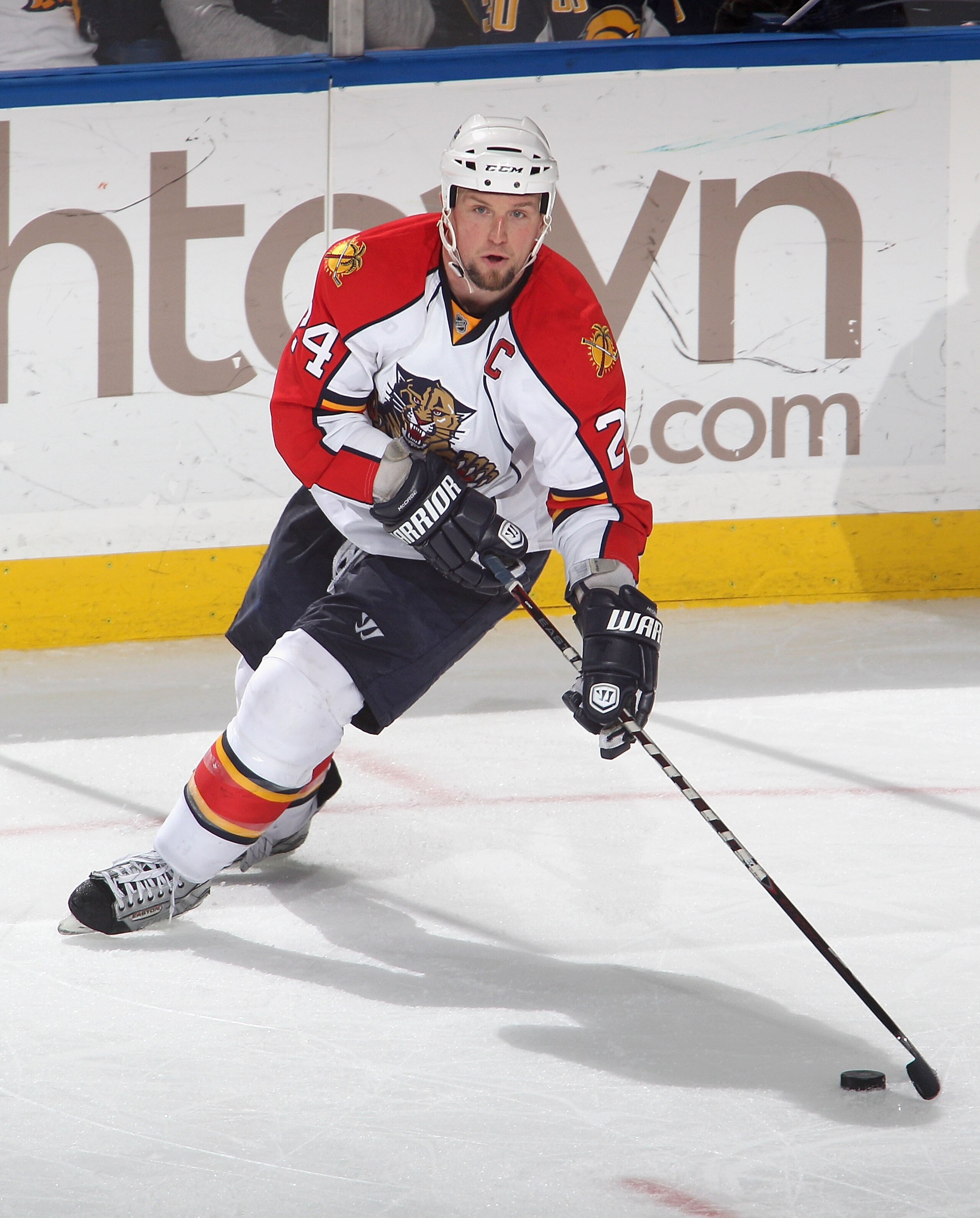BUFFALO, NY - DECEMBER 23: Bryan McCabe #24 of the Florida Panthers skates against the Buffalo Sabres  at HSBC Arena on December 23, 2010 in Buffalo, New York. Florida won 4-3. (Photo by Rick Stewart/Getty Images)