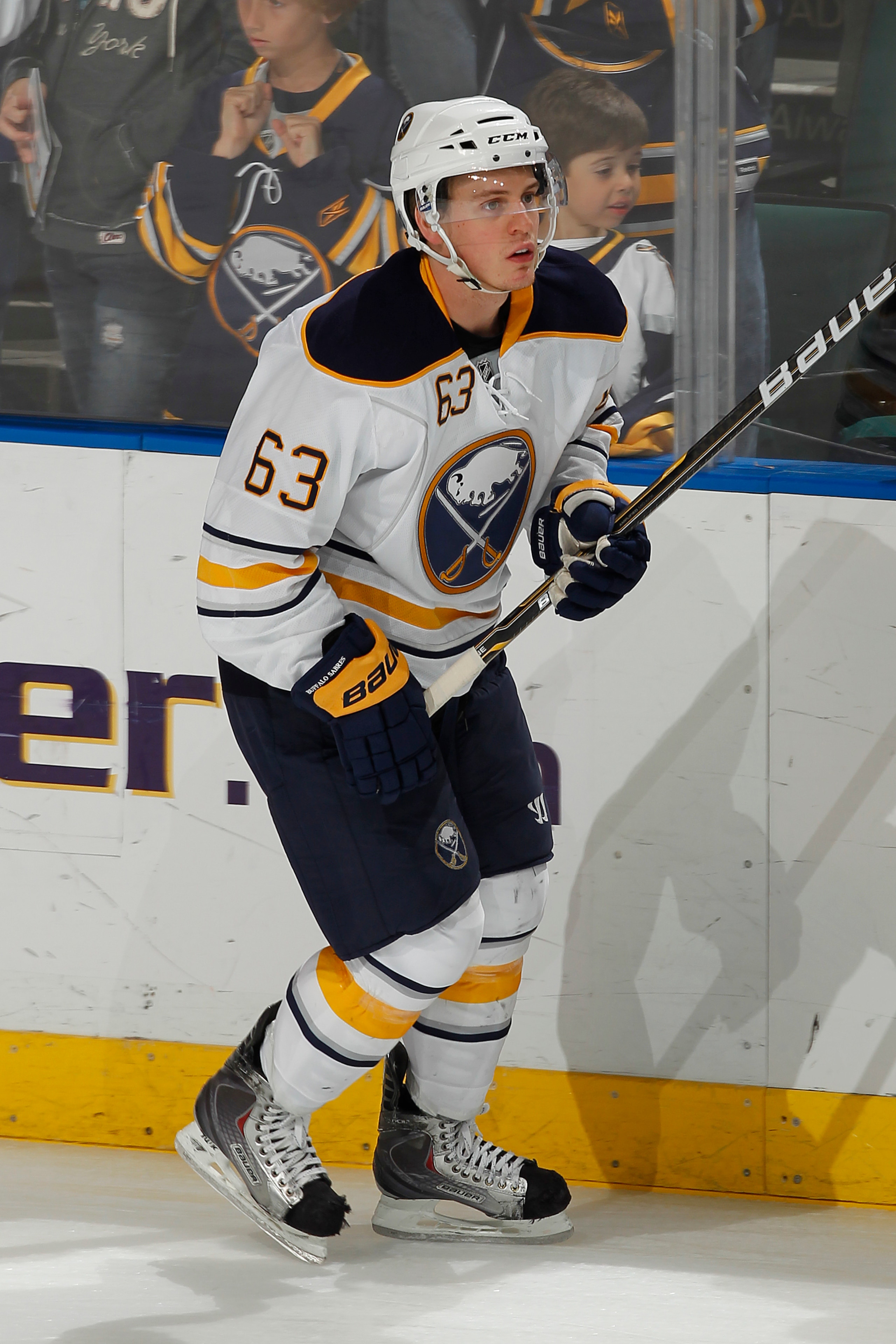 SUNRISE, FL - DECEMBER 17: Tyler Ennis #63 of the Buffalo Sabres skates prior to the game against the Florida Panthers on December 17, 2010 at the BankAtlantic Center in Sunrise, Florida. The Panthers defeated the Sabres 6-2. (Photo by Joel Auerbach/Getty