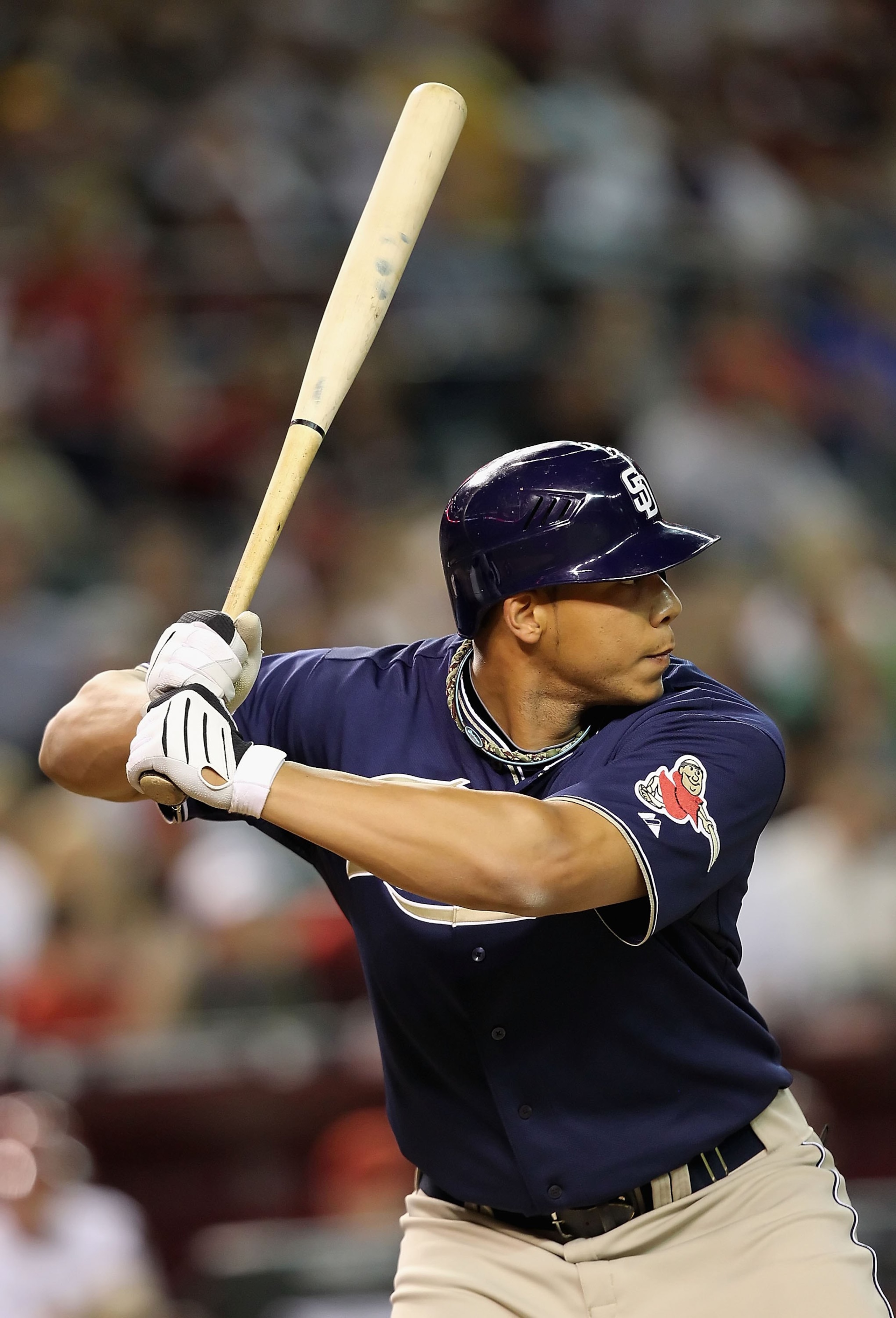 PHOENIX - APRIL 06:  Kyle Blanks #88 of the San Diego Padres bats against the Arizona Diamondbacks during the major league baseball game at Chase Field on April 6, 2010 in Phoenix, Arizona.  The Padres defeated the Diamondbacks 6-3.  (Photo by Christian P