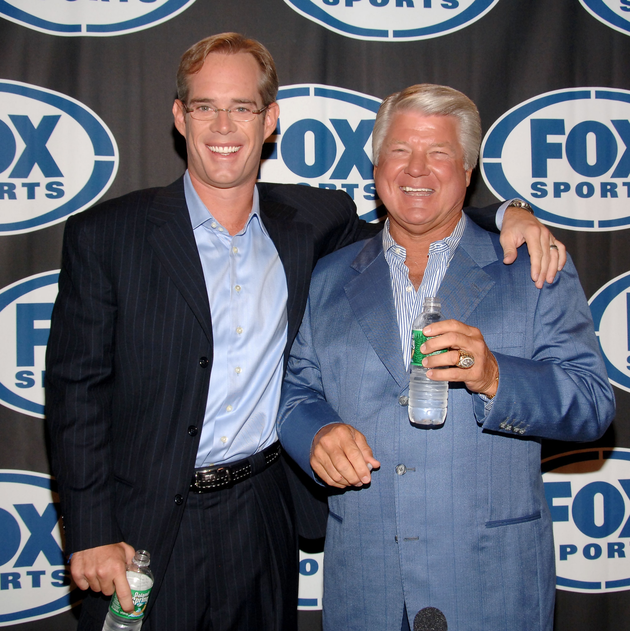 Joe Buck and Jimmy Johnson during a press conference to announce the new Fox football broadcasting team for Fox Sports at the News Corp. Building in New York City, New York on Monday, August 14, 2006. (Photo by Jamie McCarthy/NFL for Fox Sports) Joe Buck and Jimmy Johnson during a press conference to announce the new Fox football broadcasting team for Fox Sports at the News Corp. Building in New York City, New York on Monday, August 14, 2006. (Photo by Jamie McCarthy/NFL for Fox Sports)
