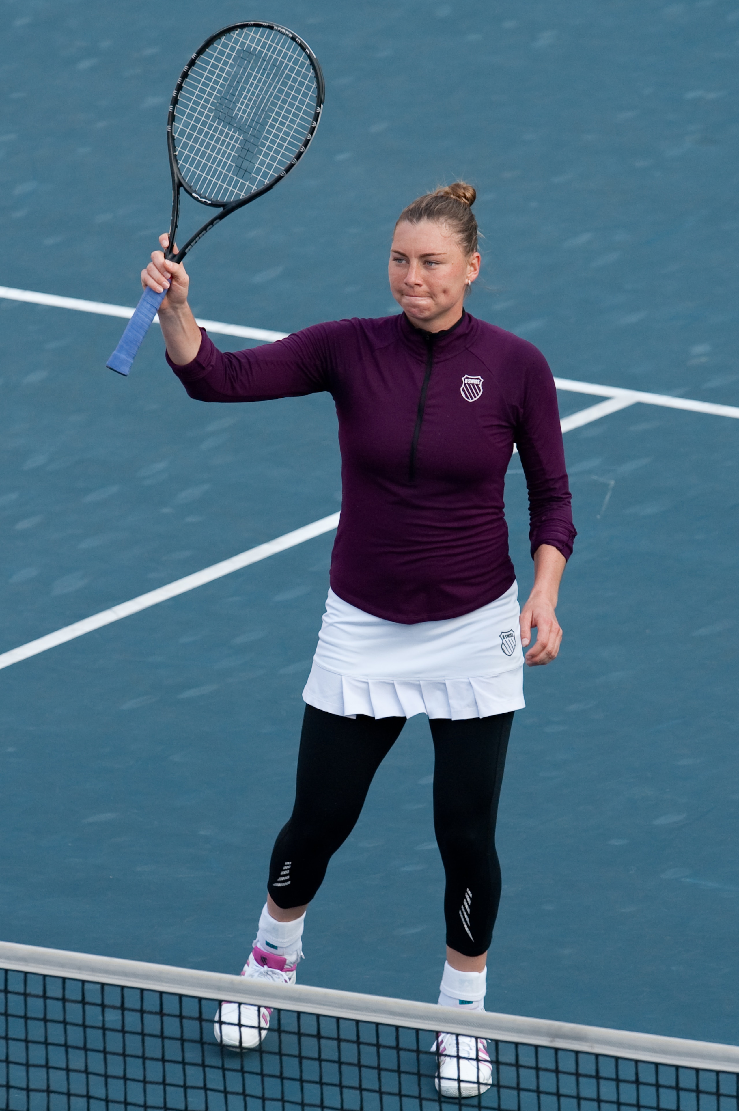 HONG KONG - JANUARY 08: Vera Zvonareva of Russia greets the crowd after winning her match against Caroline Wozniacki of Denmark during day four of the Hong Kong Tennis Classic 2011 on January 8, 2011 in Hong Kong, China. (Photo by Victor Fraile/Getty Im HONG KONG - JANUARY 08: Vera Zvonareva of Russia greets the crowd after winning her match against Caroline Wozniacki of Denmark during day four of the Hong Kong Tennis Classic 2011 on January 8, 2011 in Hong Kong, China. (Photo by Victor Fraile/Getty Im