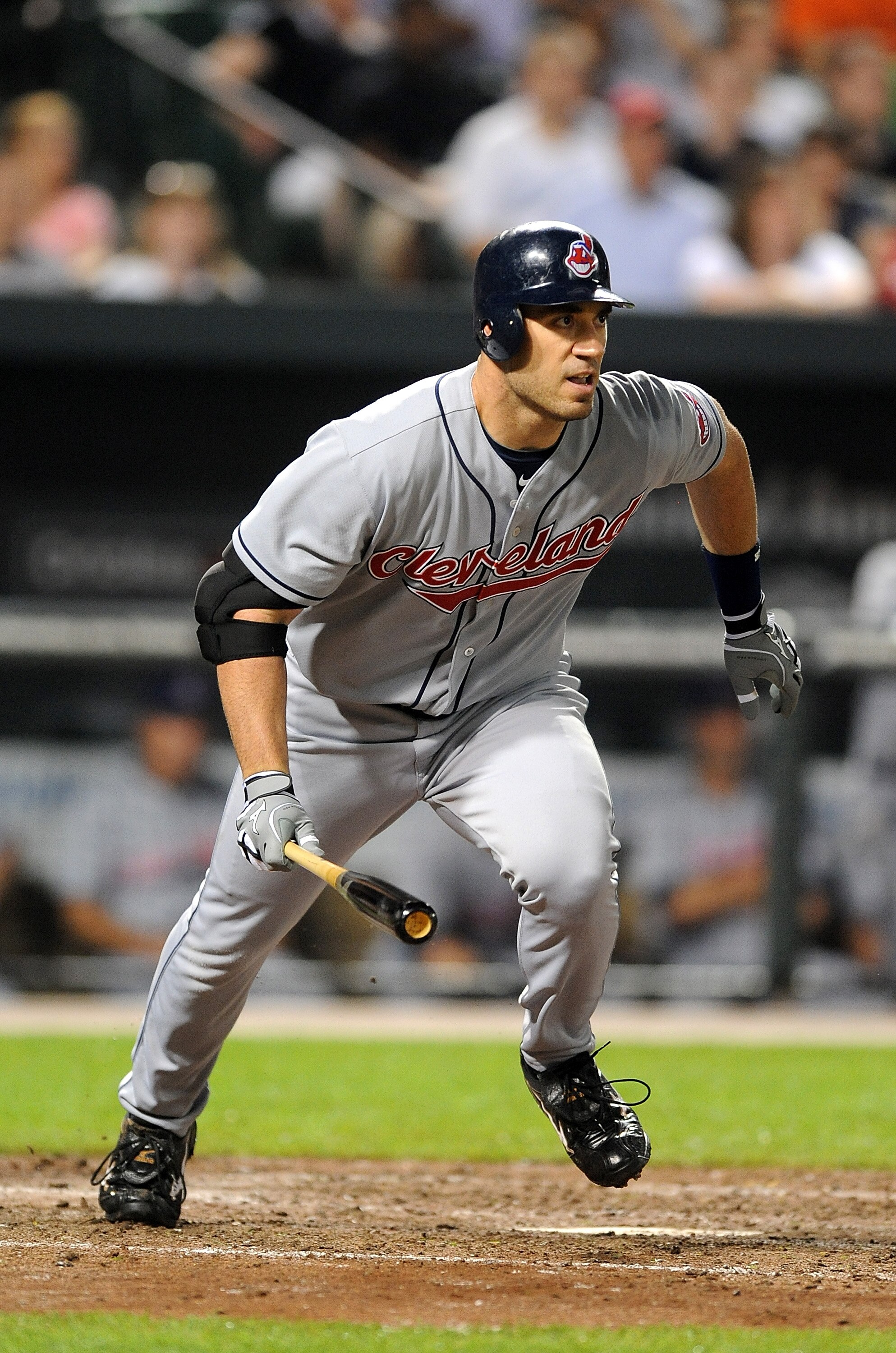 BALTIMORE - MAY 14:  Travis Hafner #48 of the Cleveland Indians hits a single in the seventh inning against the Baltimore Orioles at Camden Yards on May 14, 2010 in Baltimore, Maryland.  (Photo by Greg Fiume/Getty Images)