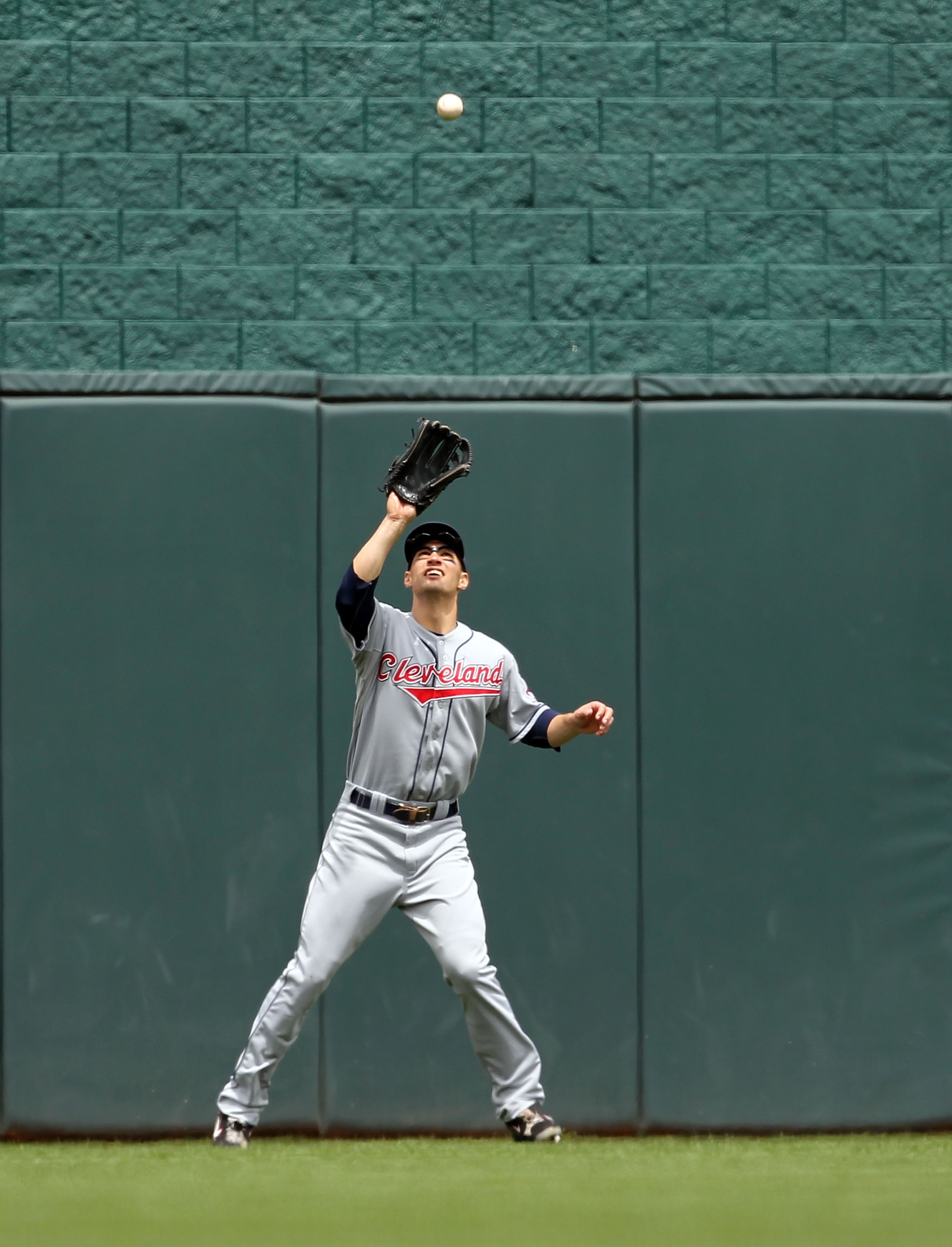 KANSAS CITY, MO - MAY 13: Grady Sizemore #24 of the Cleveland Indians makes a catch during the game against the Kansas City Royals on May 13, 2010 at Kauffman Stadium in Kansas City, Missouri. (Photo by Jamie Squire/Getty Images) KANSAS CITY, MO - MAY 13: Grady Sizemore #24 of the Cleveland Indians makes a catch during the game against the Kansas City Royals on May 13, 2010 at Kauffman Stadium in Kansas City, Missouri. (Photo by Jamie Squire/Getty Images)