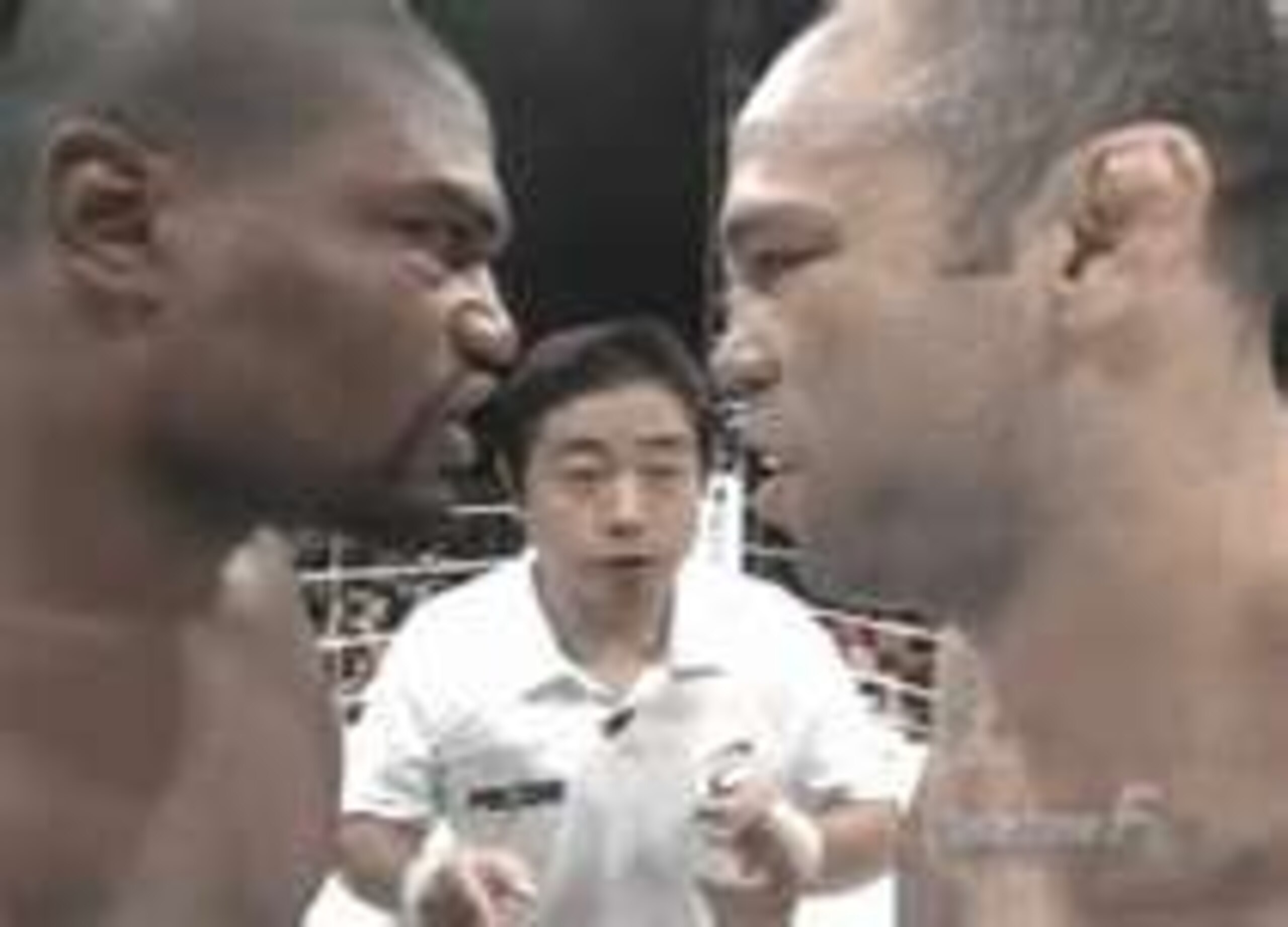 Wanderlei Silva stare down with Quinton Jackson