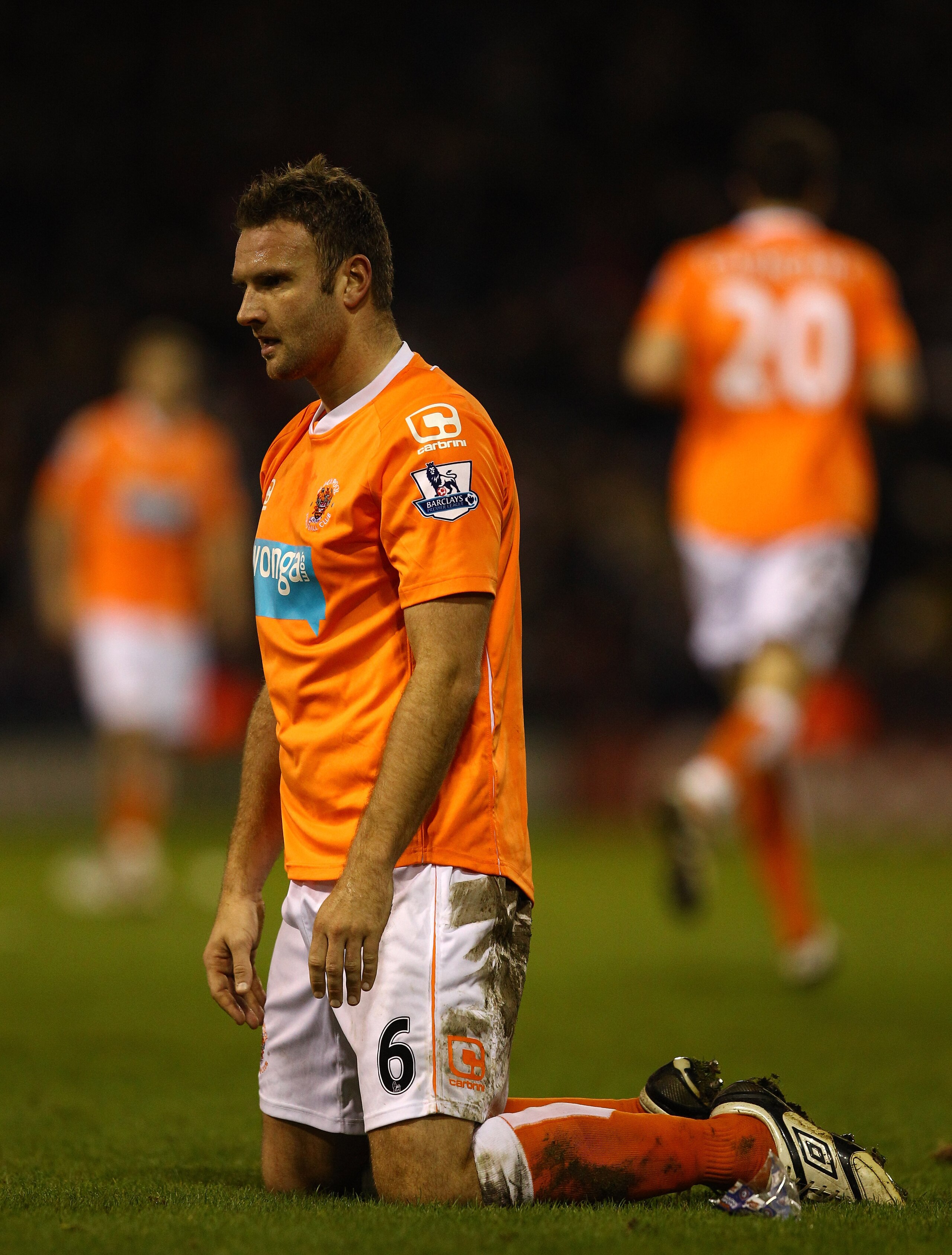 WEST BROMWICH, ENGLAND - JANUARY 15:  Ian Evatt of Blackpool in action during the Barclays Premier League match between West Bromwich Albion and Blackpool at The Hawthorns on January 15, 2011 in West Bromwich, England.  (Photo by Richard Heathcote/Getty I