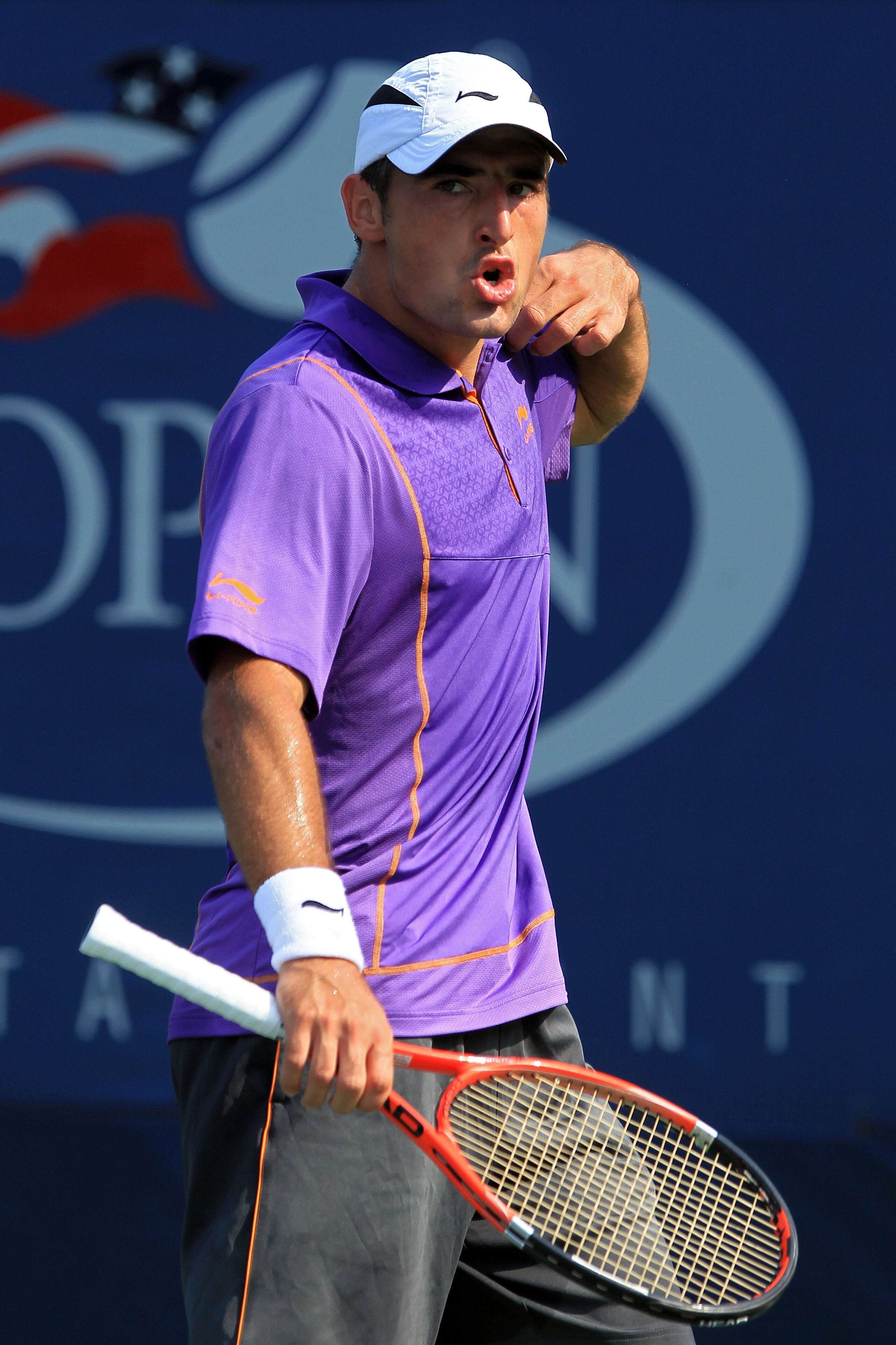 NEW YORK - SEPTEMBER 02:  Ivan Dodig of Croatia looks on while playing Thiemo de Bakker of the Netherlands during the Men's singles on day four of the 2010 U.S. Open at the USTA Billie Jean King National Tennis Center on September 2, 2010 in the Flushing