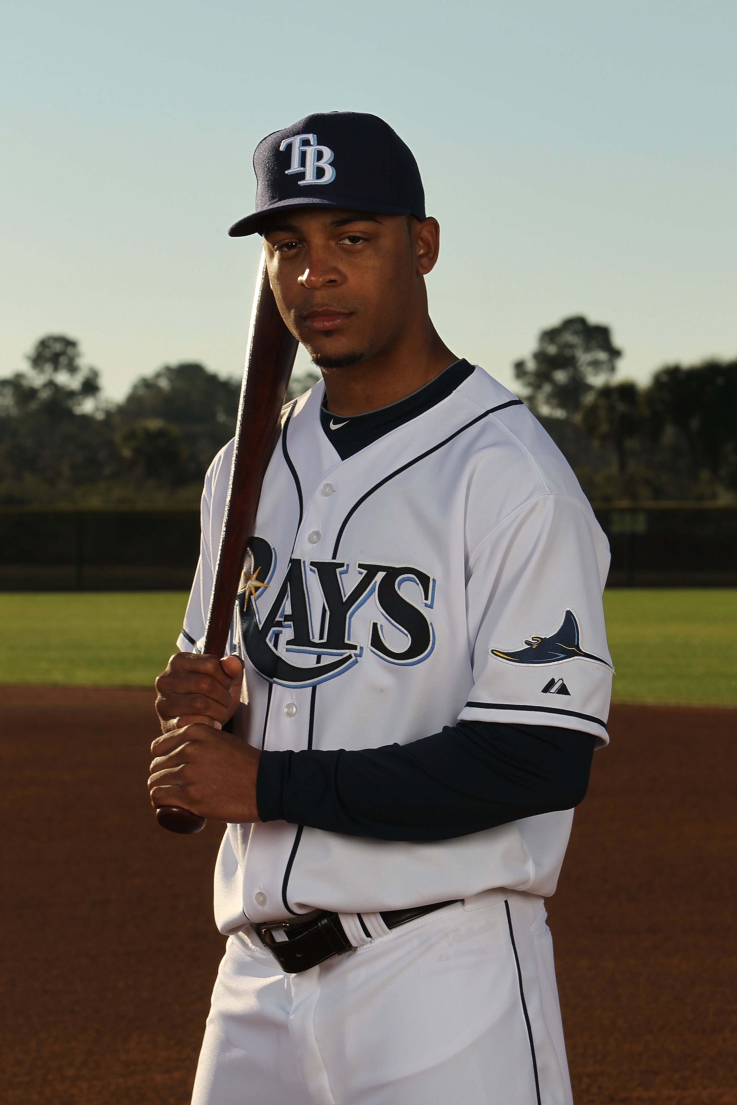 PORT CHARLOTTE, FL - FEBRUARY 26:  Desmond Jennings #27 of the Tampa Bay Rays poses for a photo during Spring Training Media Photo Day at Charlotte County Sports Park on February 26, 2010 in Port Charlotte, Florida.  (Photo by Nick Laham/Getty Images)