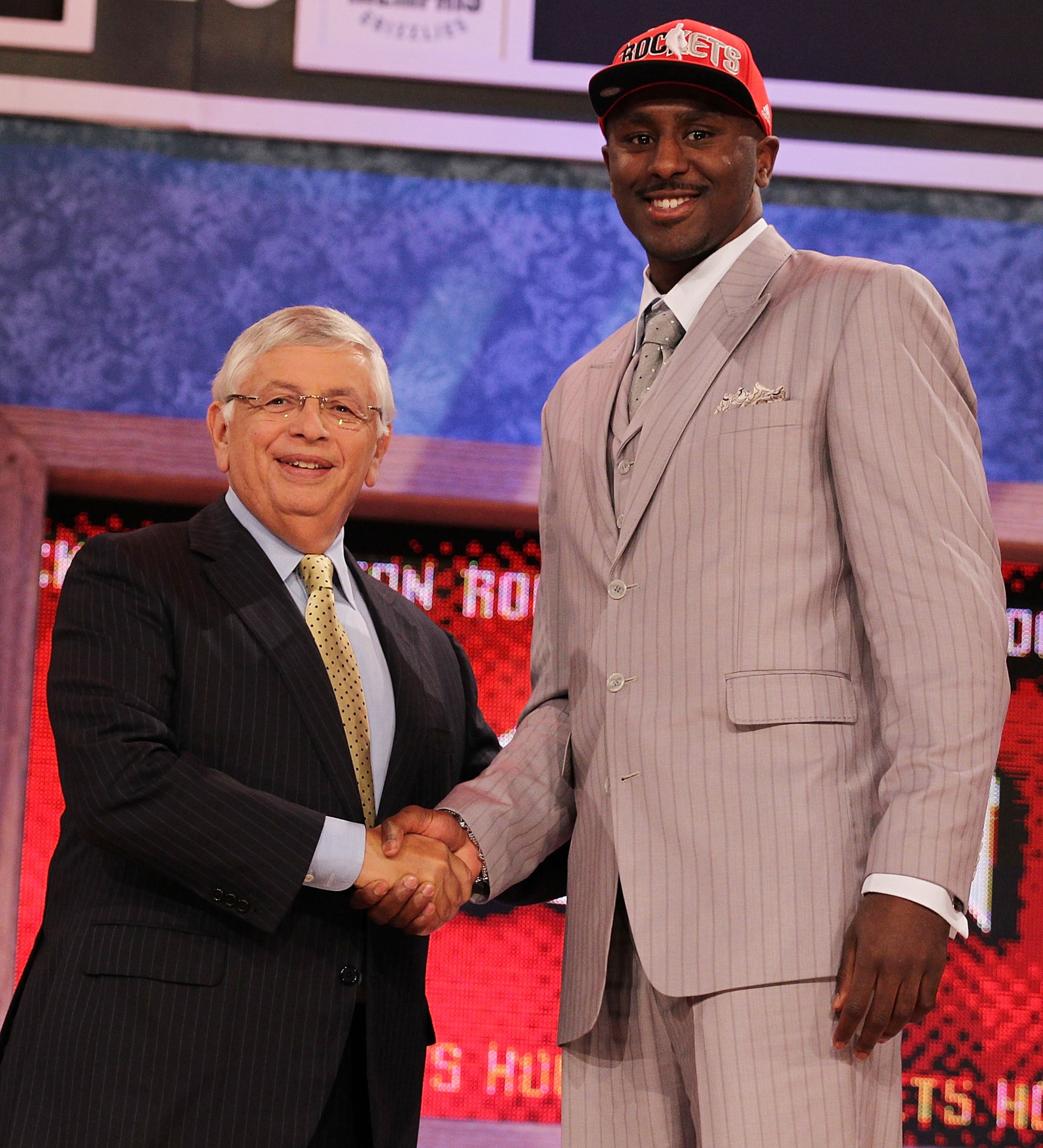 NEW YORK - JUNE 24: Patrick Patterson stands with NBA Commisioner David Stern after being drafted fourteenth by The Houston Rockets at Madison Square Garden on June 24, 2010 in New York City. NOTE TO USER: User expressly acknowledges and agrees that, b NEW YORK - JUNE 24: Patrick Patterson stands with NBA Commisioner David Stern after being drafted fourteenth by The Houston Rockets at Madison Square Garden on June 24, 2010 in New York City. NOTE TO USER: User expressly acknowledges and agrees that, b