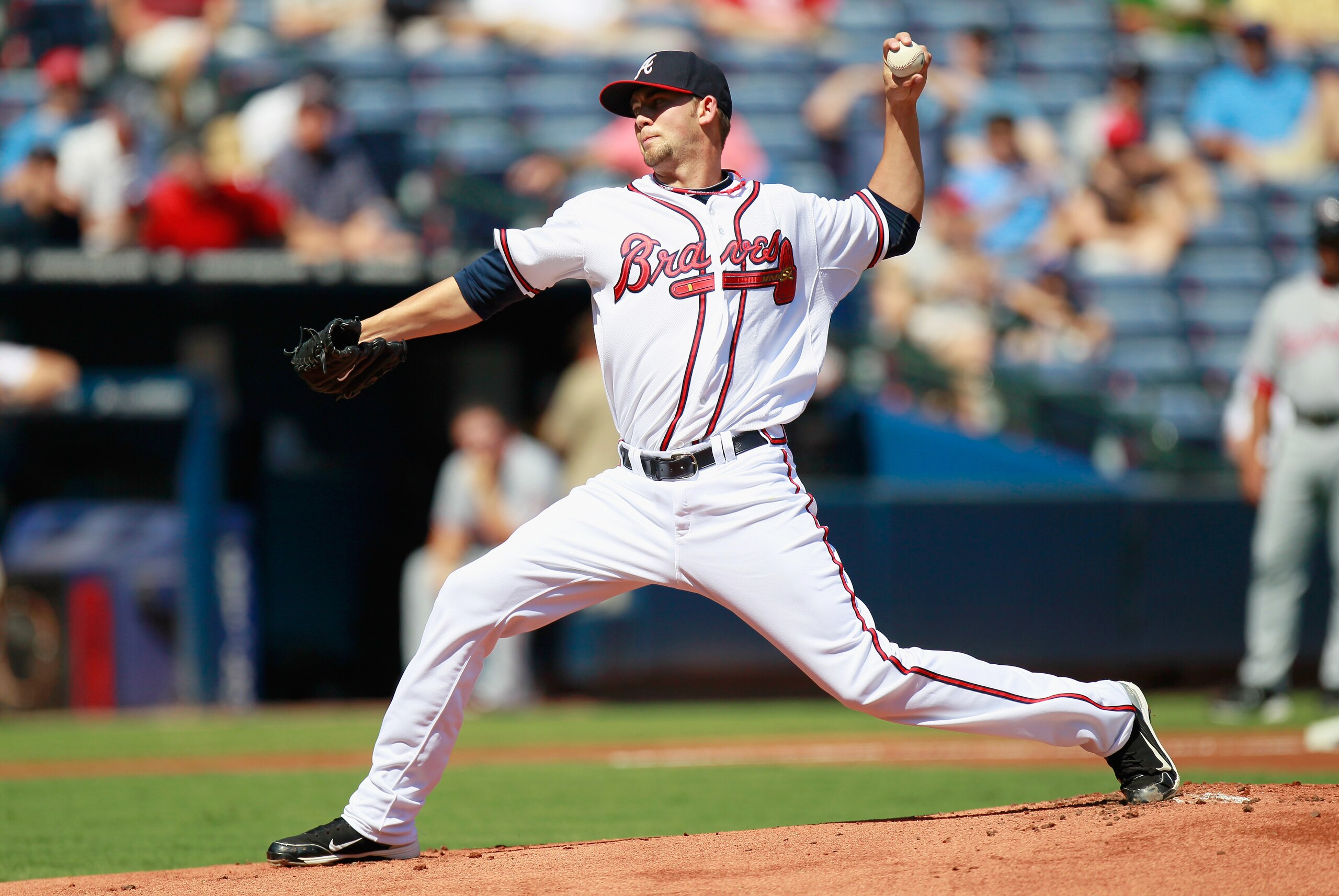 ATLANTA - SEPTEMBER 15:  Pitcher Mike Minor #56 of the Atlanta Braves against the Washington Nationals at Turner Field on September 15, 2010 in Atlanta, Georgia.  (Photo by Kevin C. Cox/Getty Images)